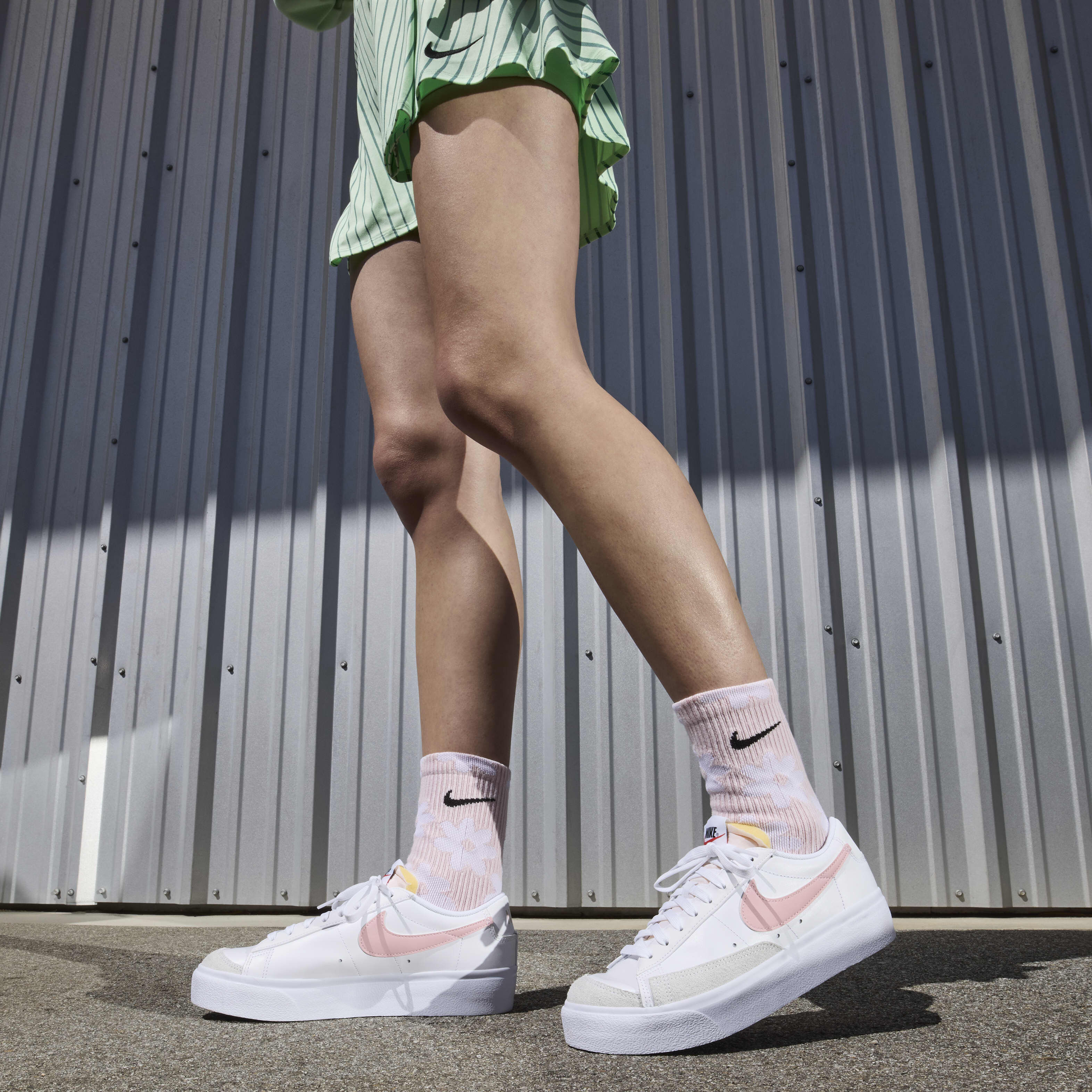 Buy Nike Blazer Low Platform Women s Shoes White Summit White Black Pink Glaze Nike Kuwait Official