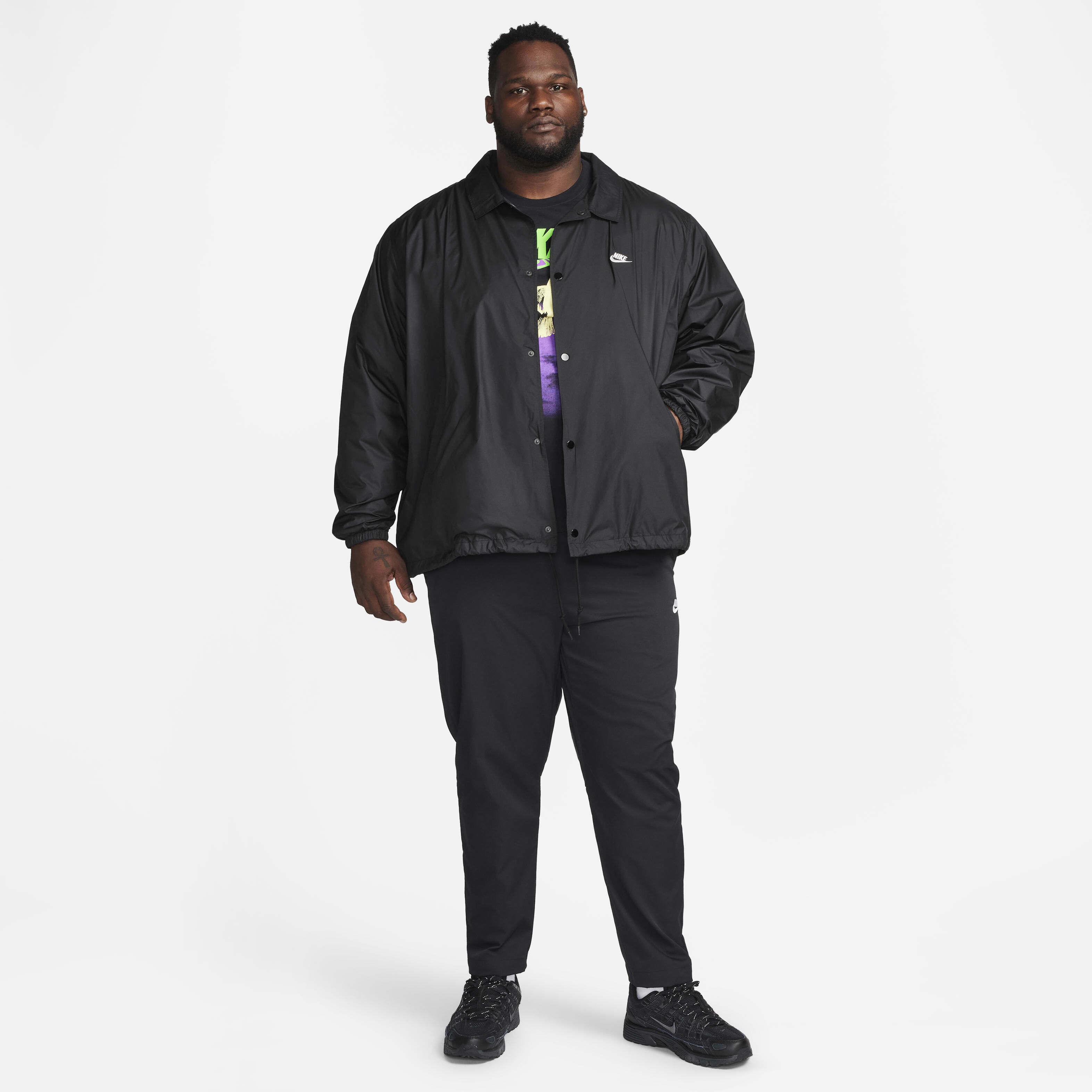 Buy Nike Club Men's Coaches' Jacket - Black/White | Nike