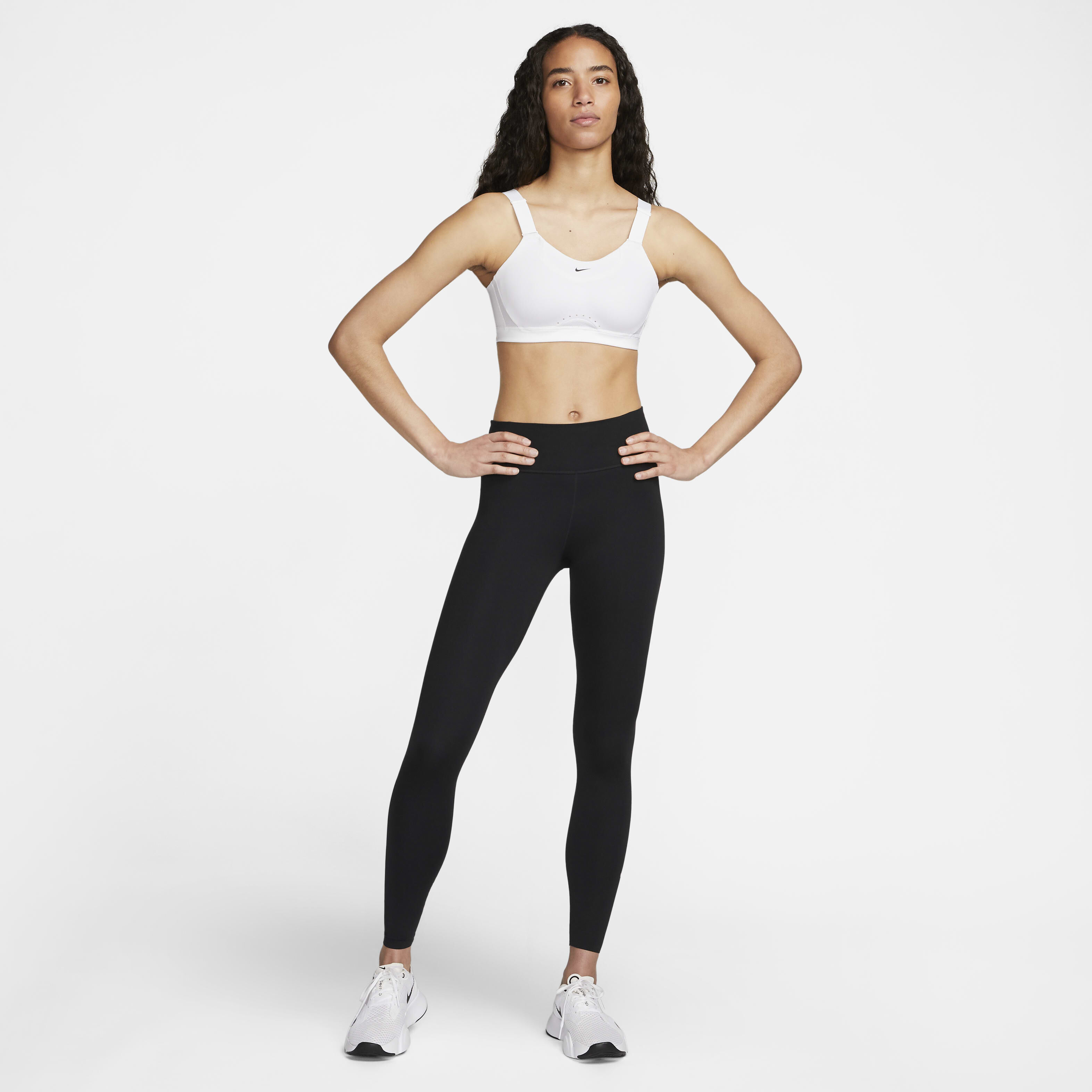 Buy Nike Alpha Women s High Support Padded Adjustable Sports Bra White White Stone Mauve Black Nike Kuwait Official