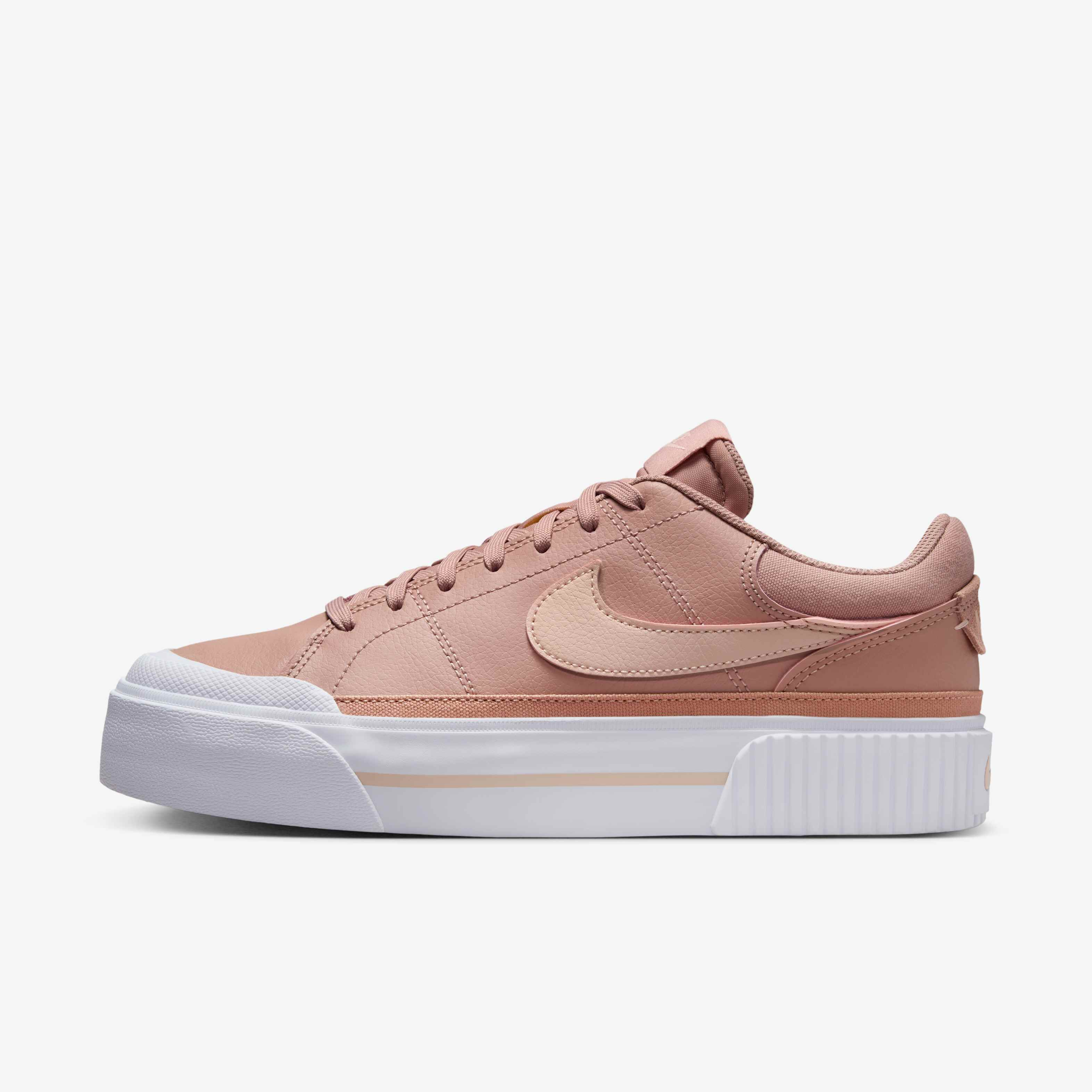 pink and rose gold nike shoes