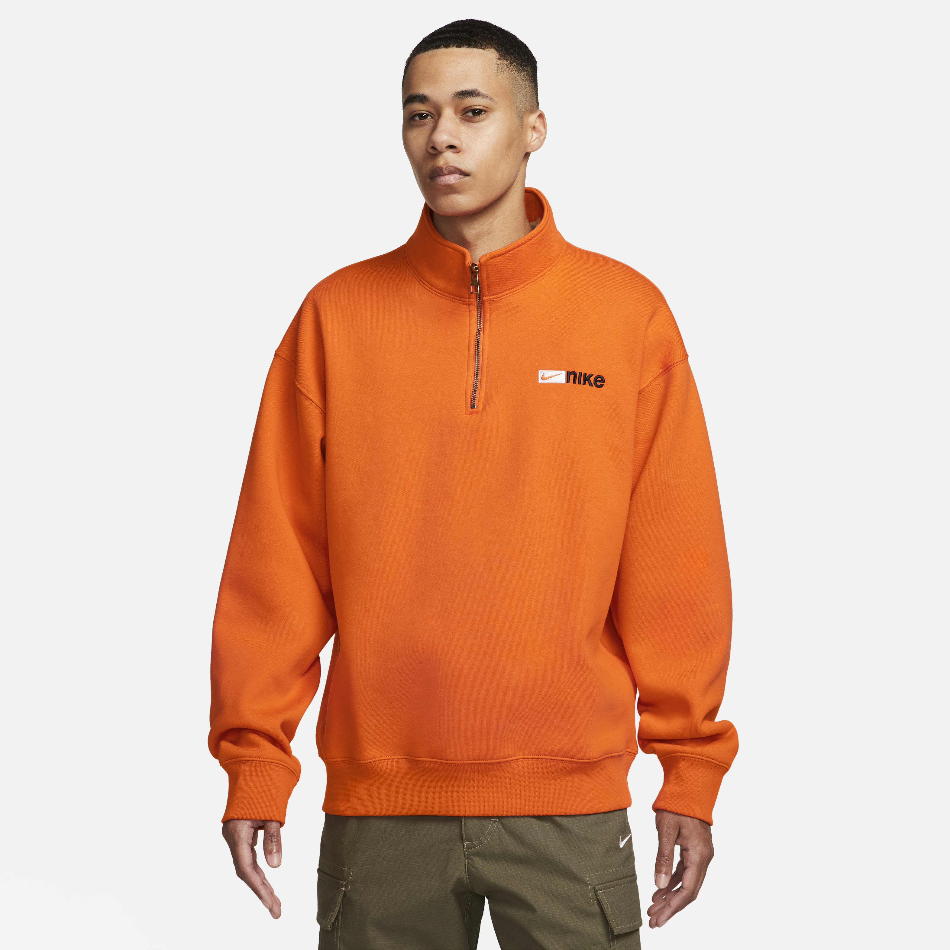 orange nike zip up