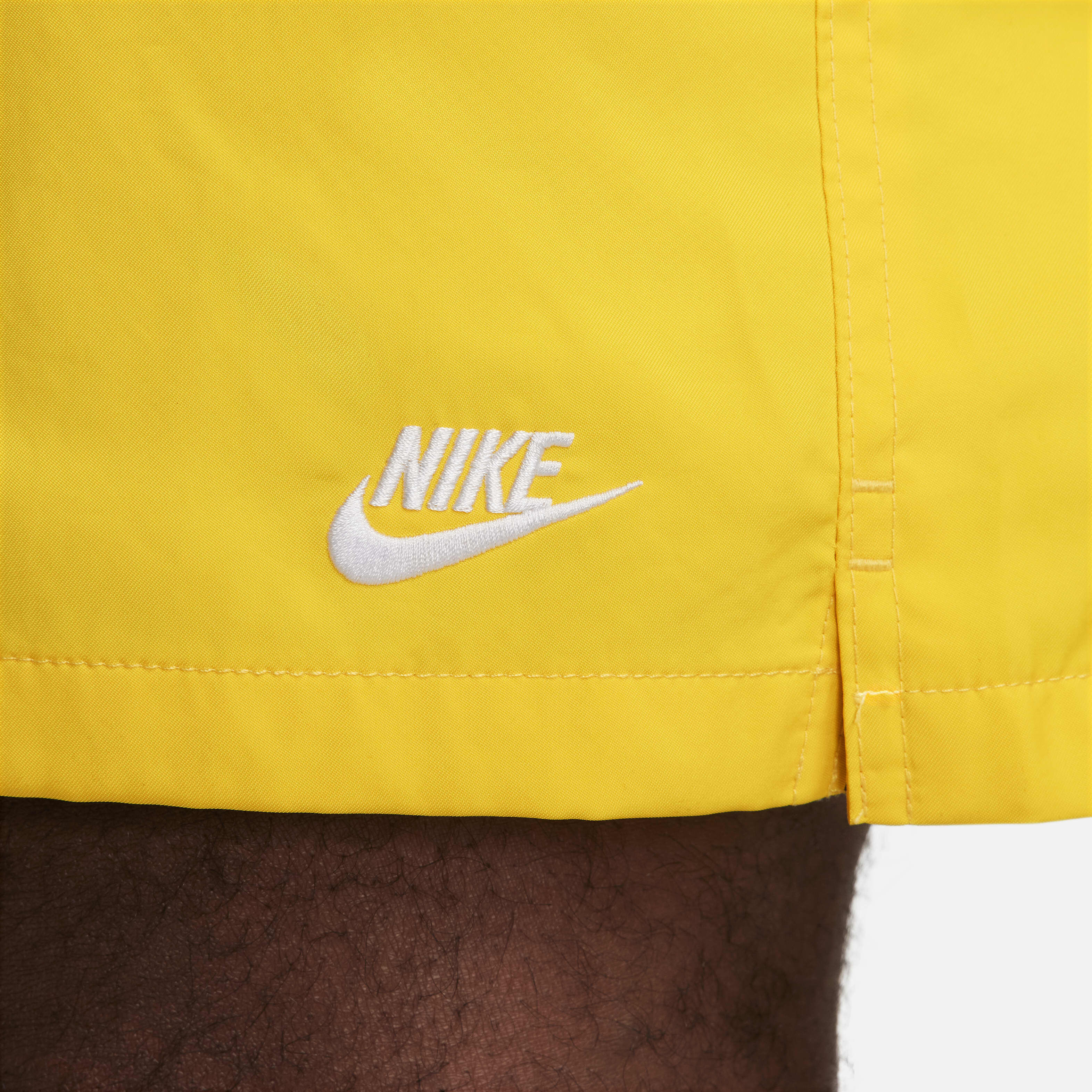 nike club woven shorts in yellow