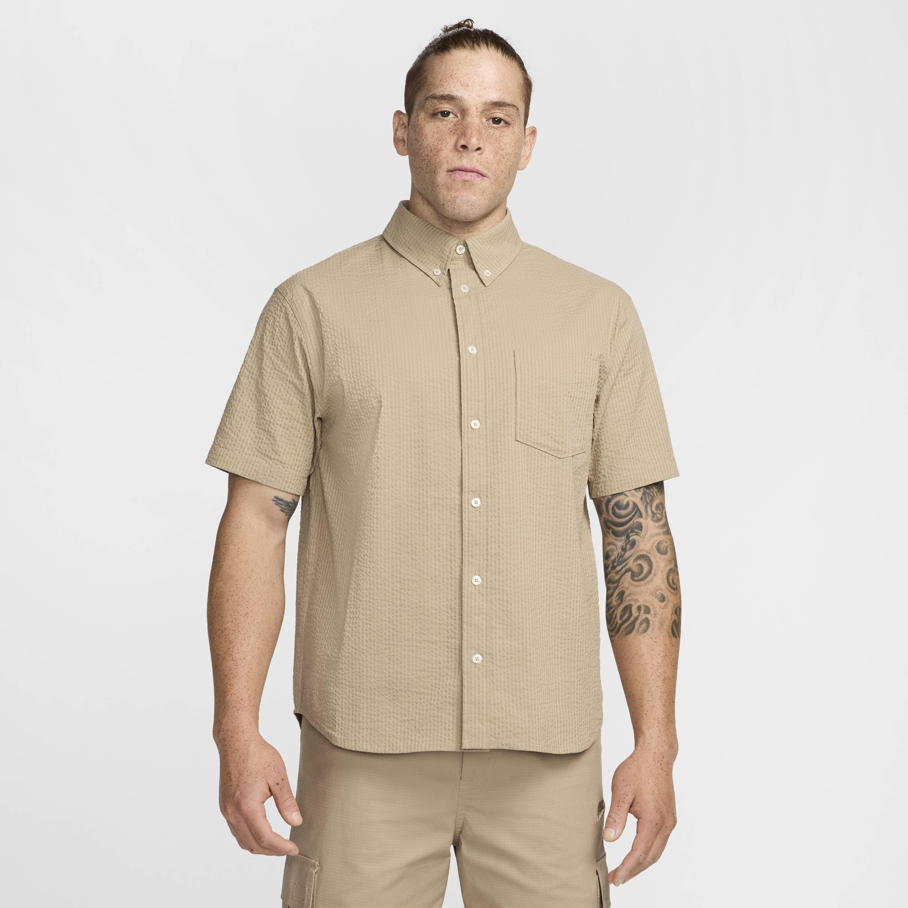 Buy Nike Life Men s Short Sleeve Seersucker Button Down Shirt Nike Kuwait Official