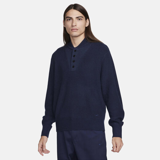 Men's Long Sleeves Shirts-Nike, Nike Life, Men's Long-Sleeve Military Henley Jumper