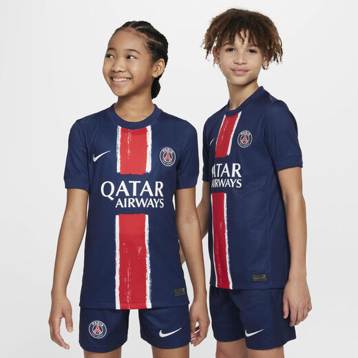 Football Jerseys & T-Shirts-Nike, Paris Saint-Germain 2024/25 Stadium Home, Older Kids' Nike Dri-FIT Football Replica Shirt