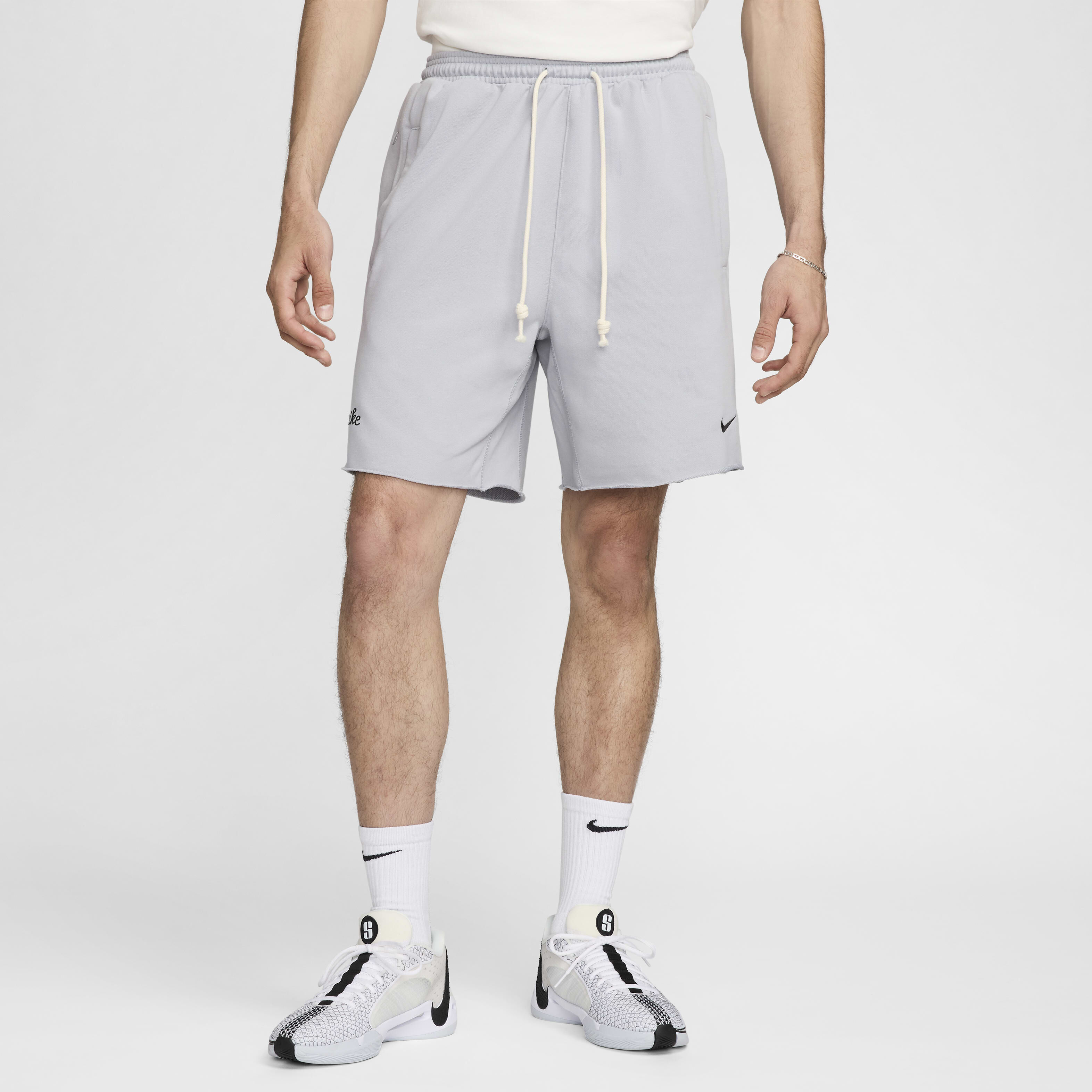 nike basketball shorts grey