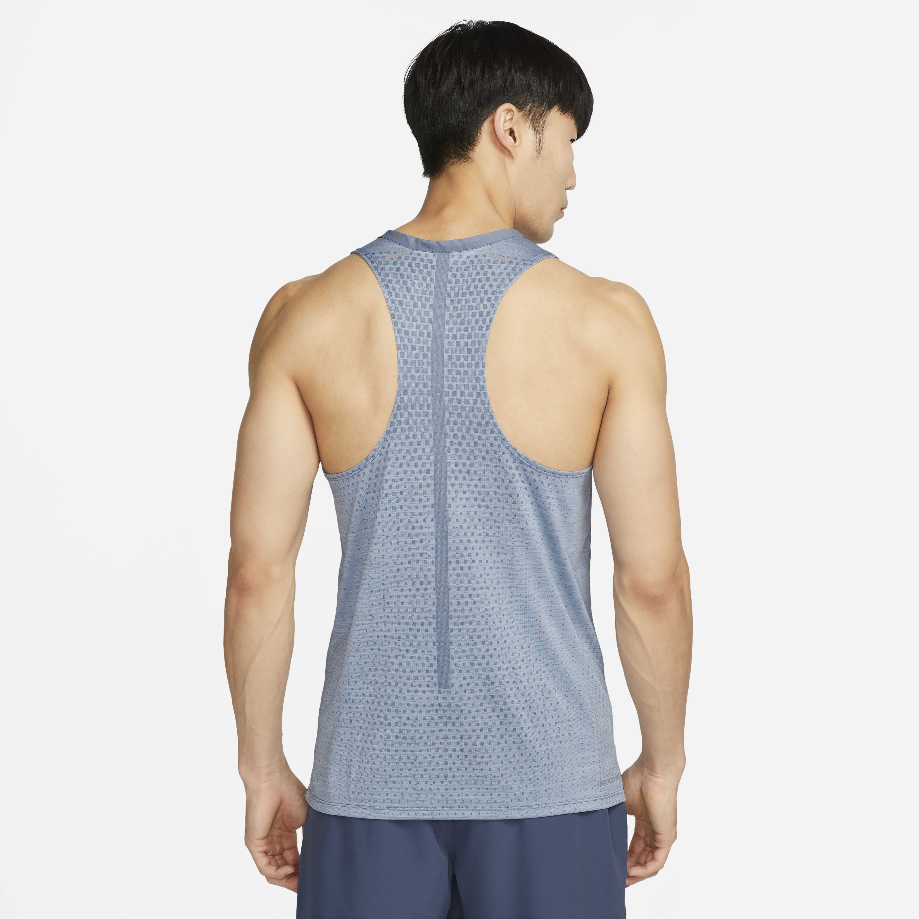Buy Nike Dri FIT ADV TechKnit Ultra Men s Running Tank Ashen Slate Cobalt Bliss Nike Kuwait Official