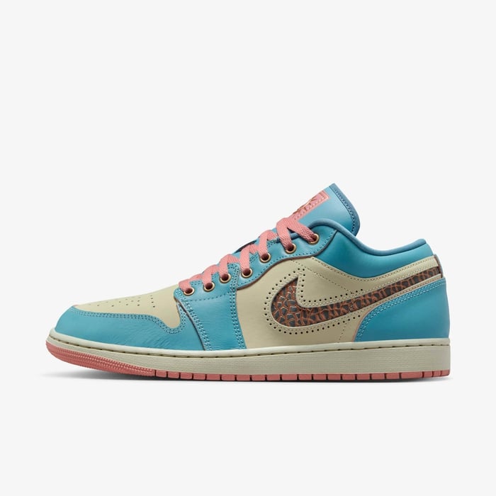 Buy Air Jordan Low SE Men's Shoes Denim Turquoise/Red Stardust