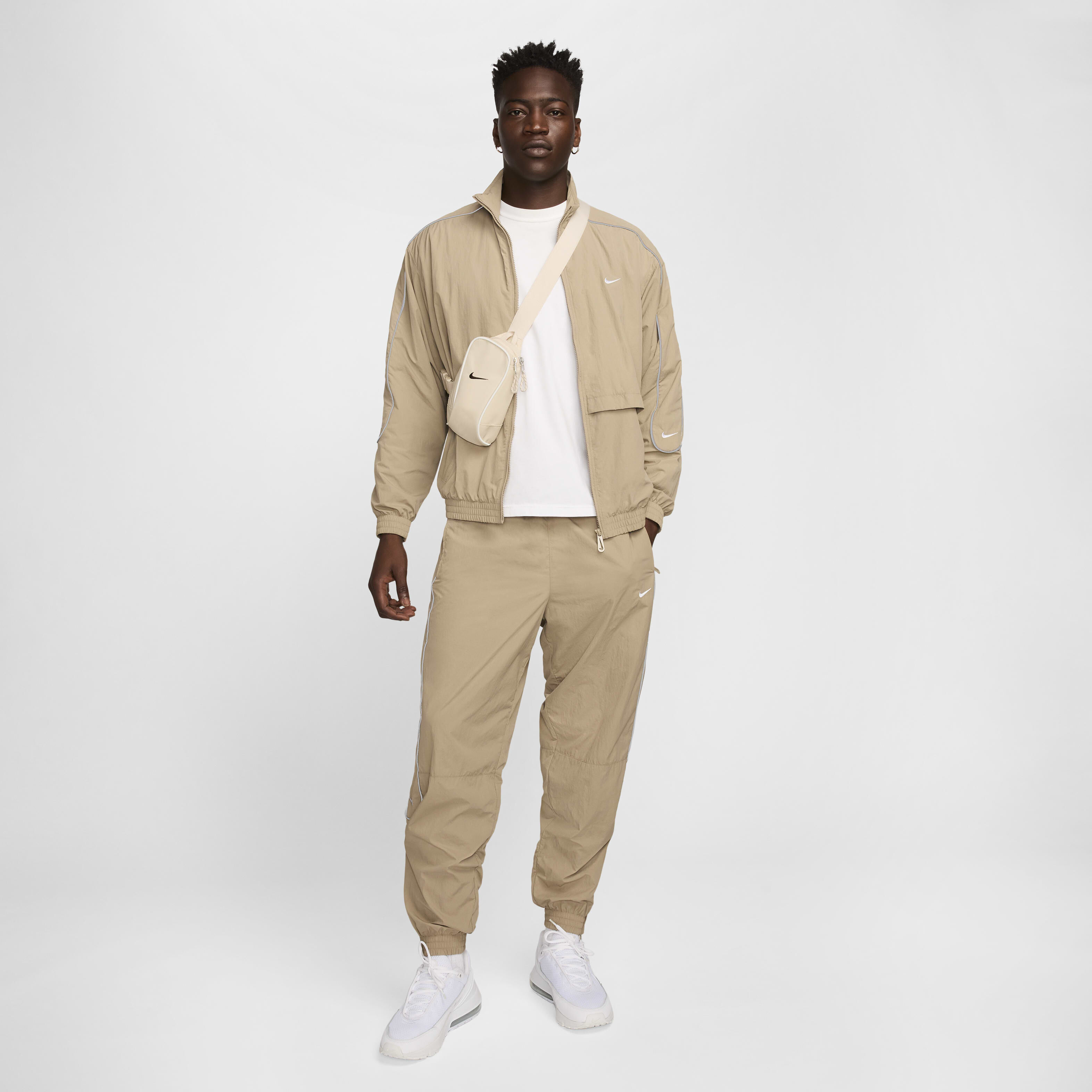 Buy Nike Solo Swoosh Men s Tracksuit Bottoms Khaki White Nike Kuwait Official