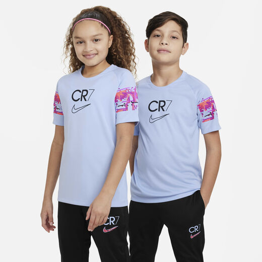 Kids' Graphic T-Shirts-Nike, CR7, Older Kids' Short-Sleeve Football Top