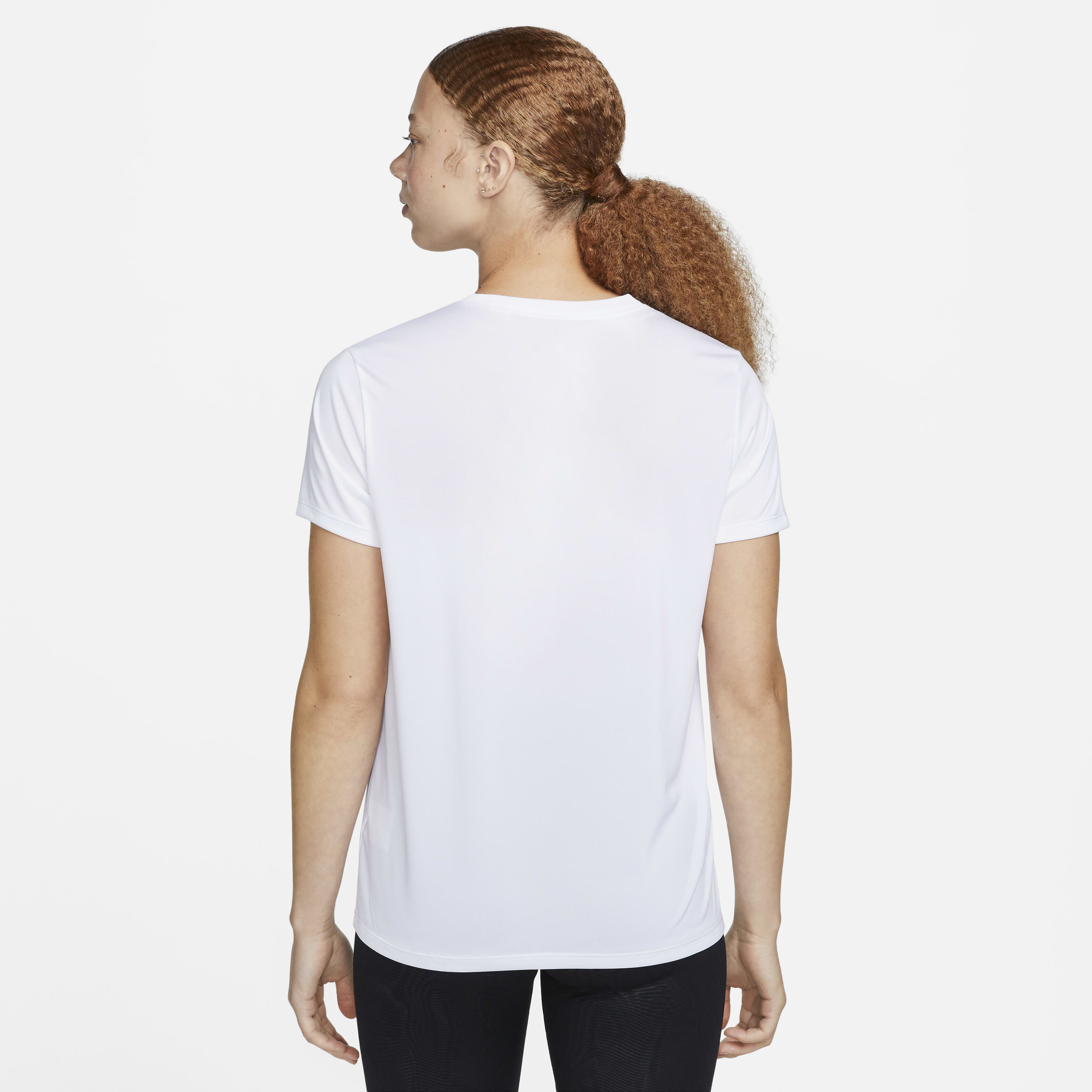 Buy Nike Dri FIT Women s T Shirt White Black Nike Kuwait Official