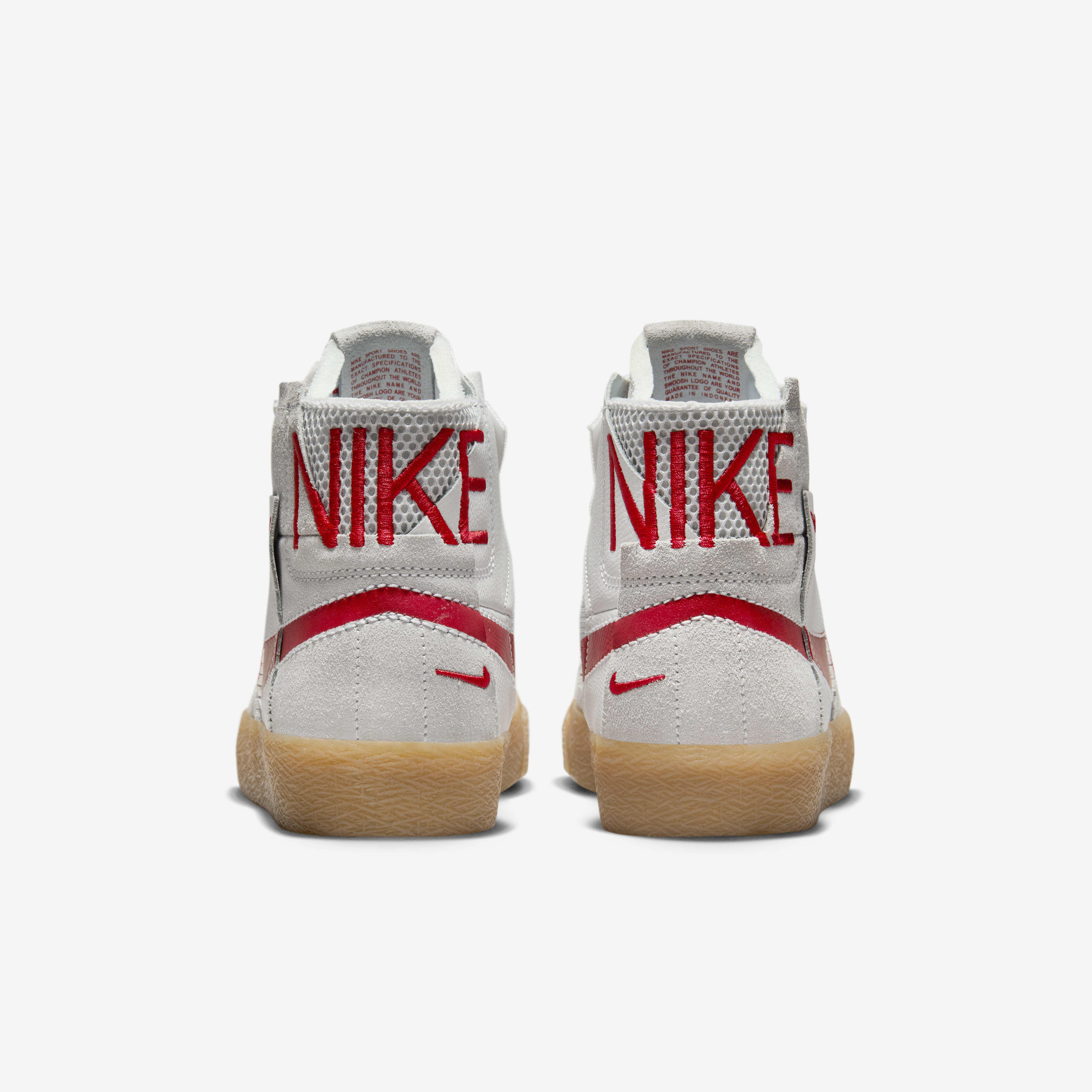 Buy Nike SB Zoom Blazer Mid Premium Skate Shoes Summit White Pure Platinum Summit White University Red Nike Kuwait Official