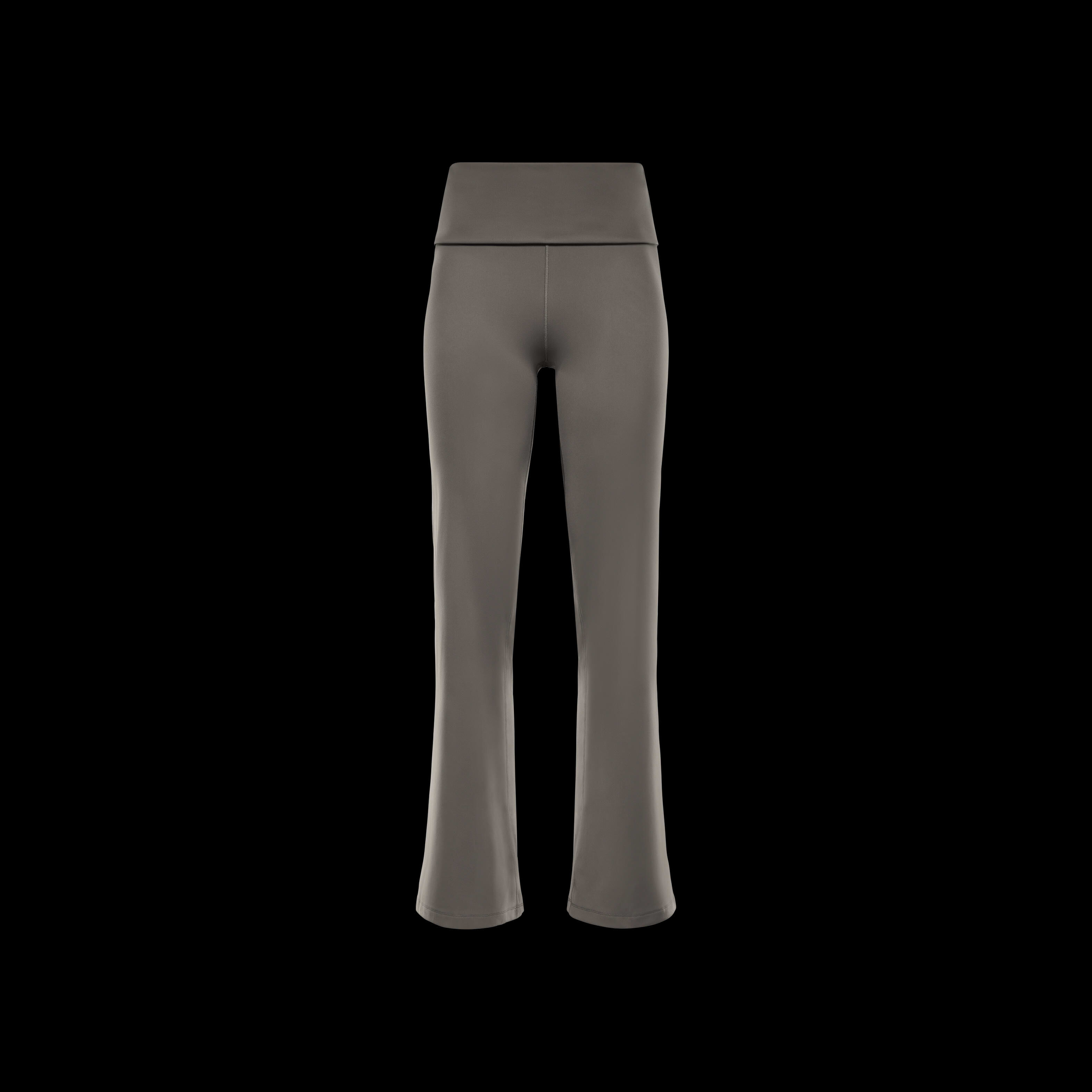 Buy Nike One Women s Dri FIT High Waisted Fold Over Trousers Ironstone Black Nike Kuwait Official