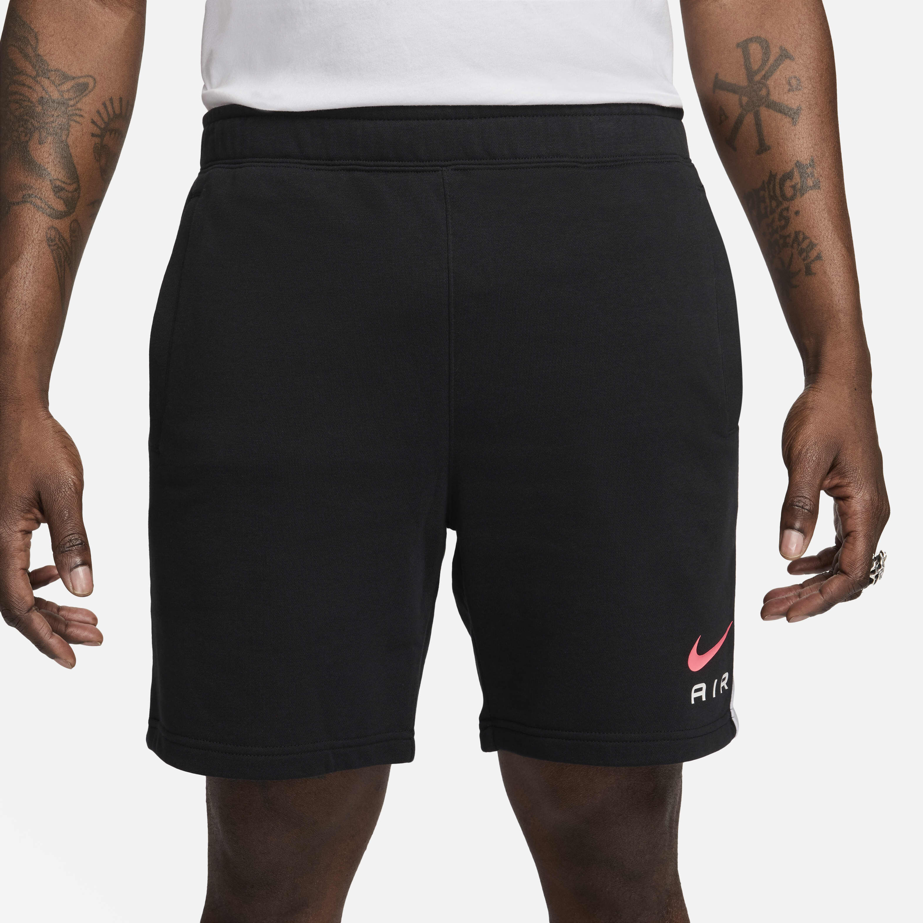 Buy Nike Air Men s French Terry Shorts Black White Nike Kuwait Official