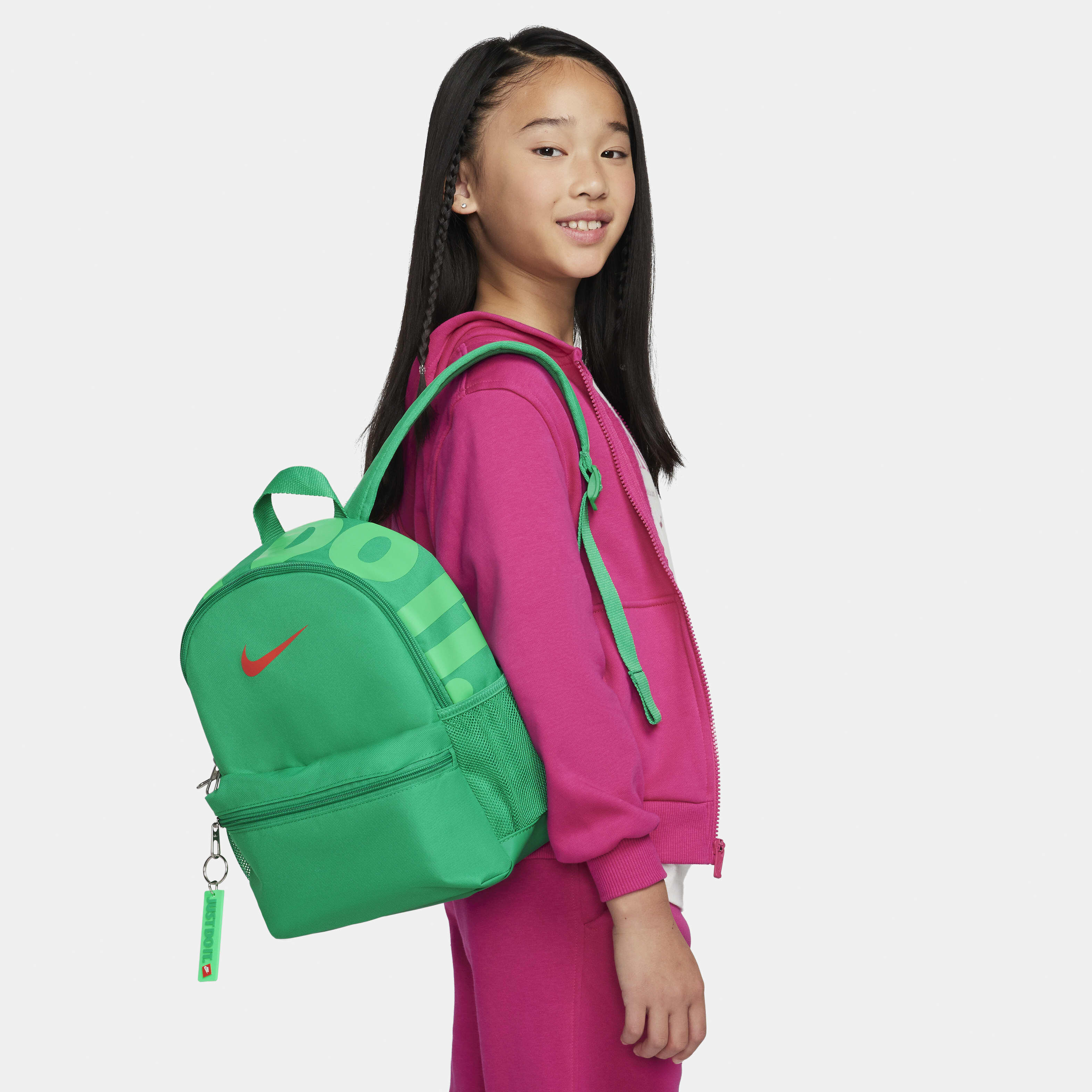 Buy Nike Brasilia JDI Kids Mini Backpack 11L Stadium Green Green Shock Picante Red Nike Kuwait Official