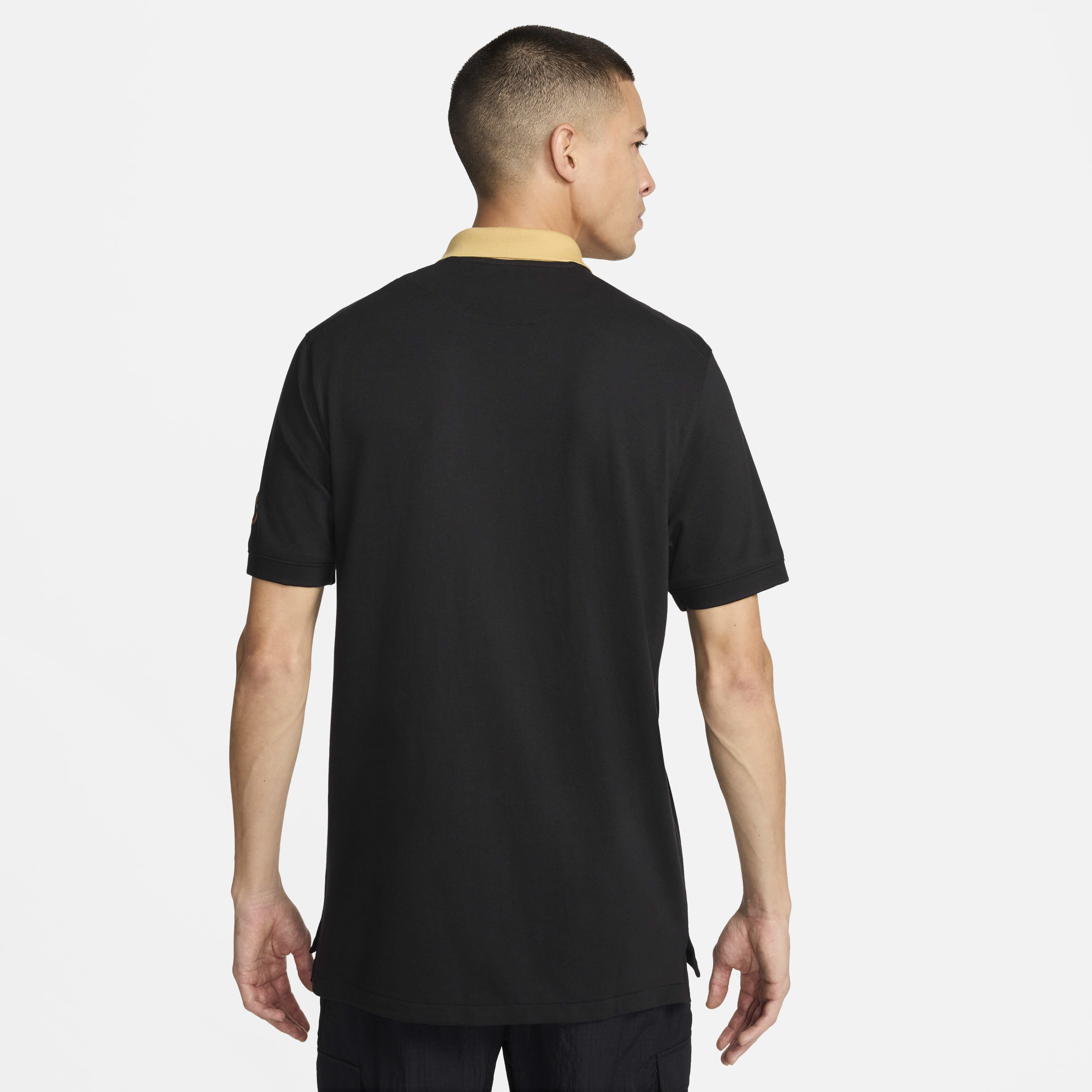 Buy F.C. Barcelona The Nike Polo Men s Nike Dri FIT Football Polo Black Club Gold Club Gold Nike Kuwait Official
