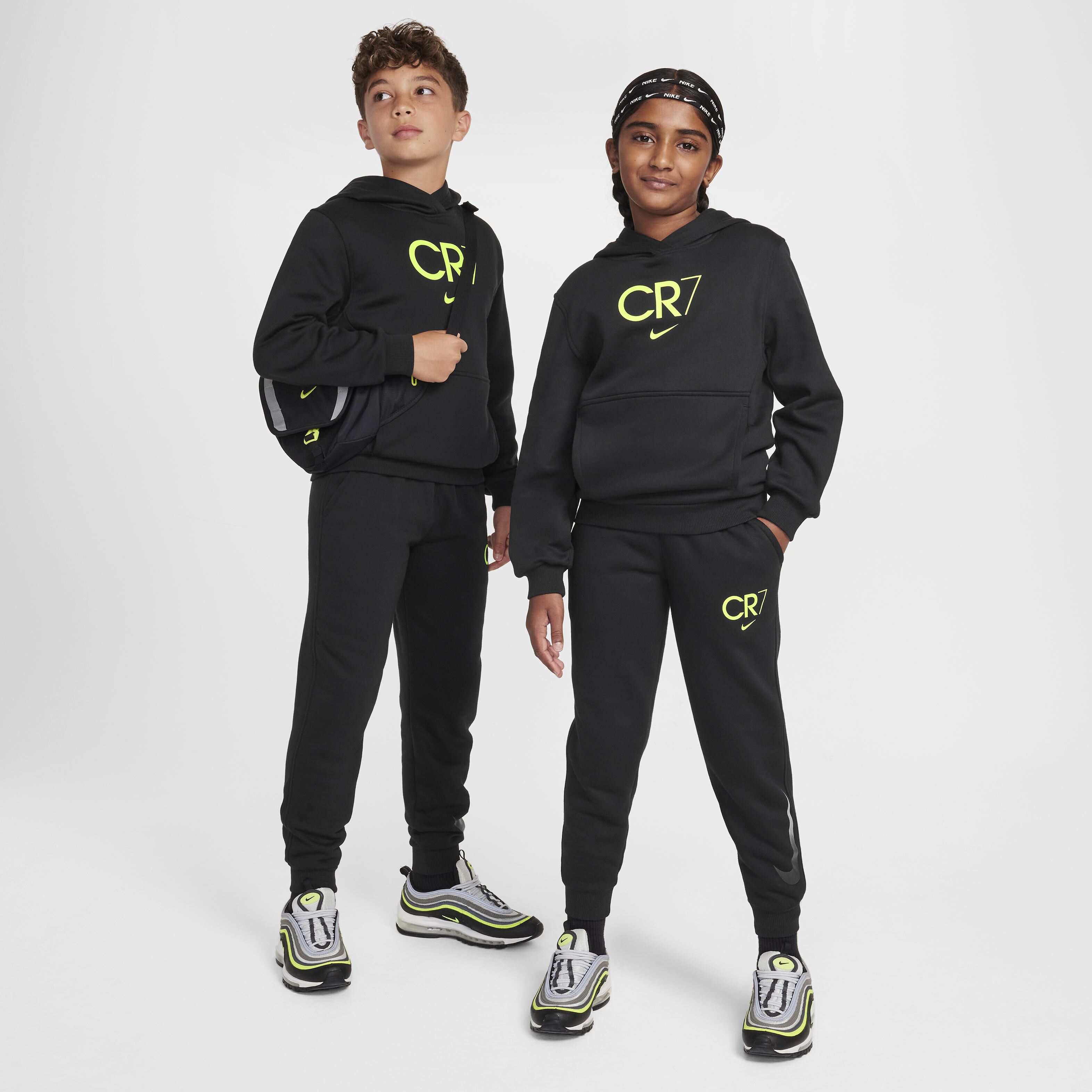 Buy CR7 Club Fleece Older Kids Football Joggers Black Volt Nike Kuwait Official