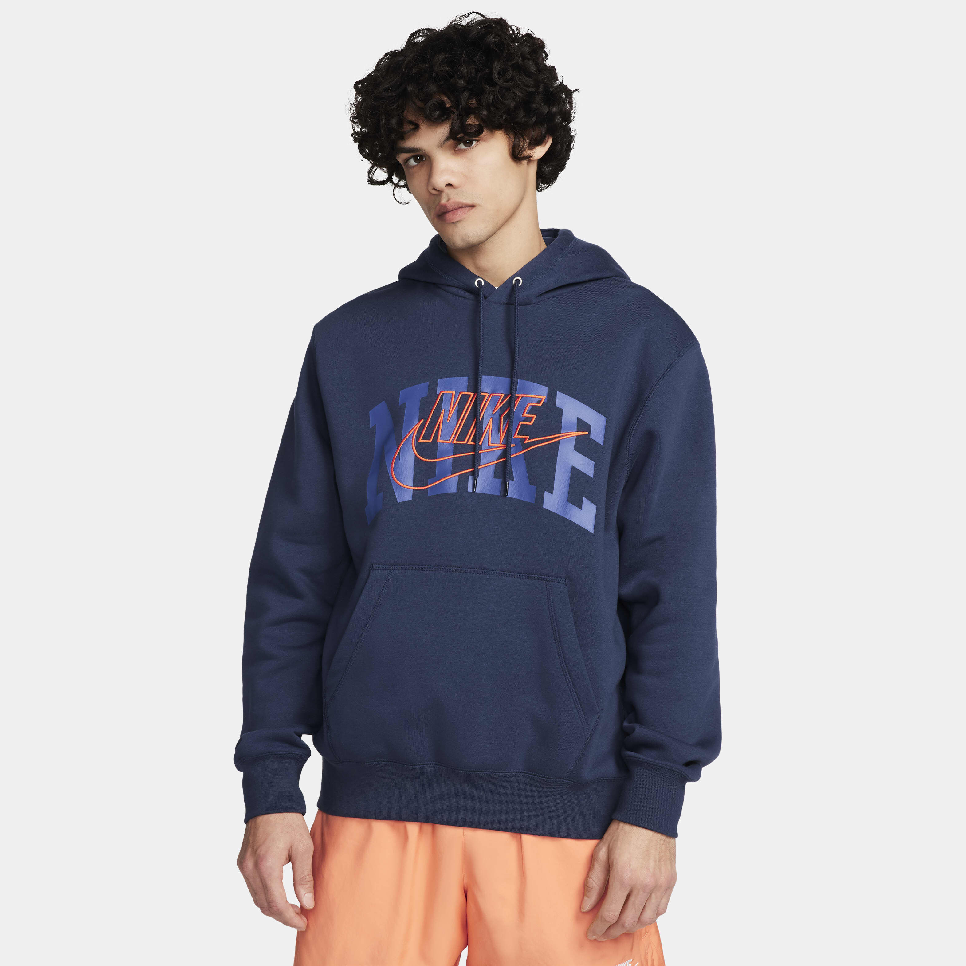 orange and blue nike hoodie
