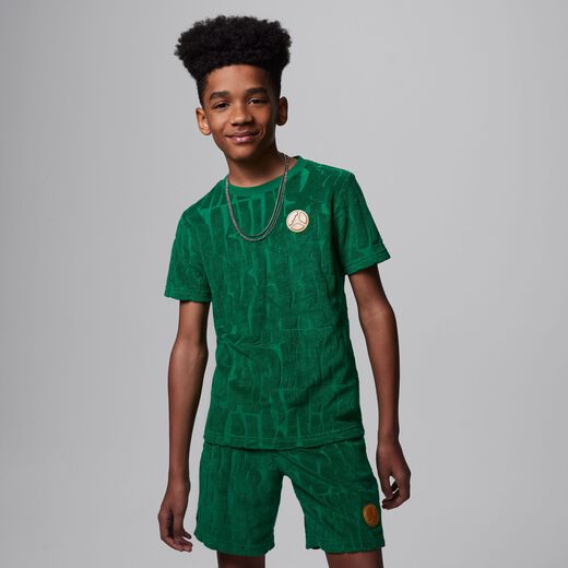 Clothing-JRDN, Jordan Fuel Up, Cool Down, Big Kids' Printed Terry T-Shirt