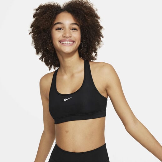 Sports Bras-Nike, Nike Swoosh, Girls' Sports Bra
