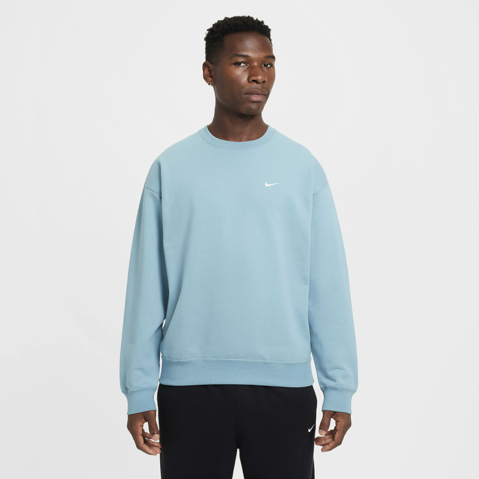 Buy Nike Solo Swoosh Men's Fleece Crew Denim Turquoise/White