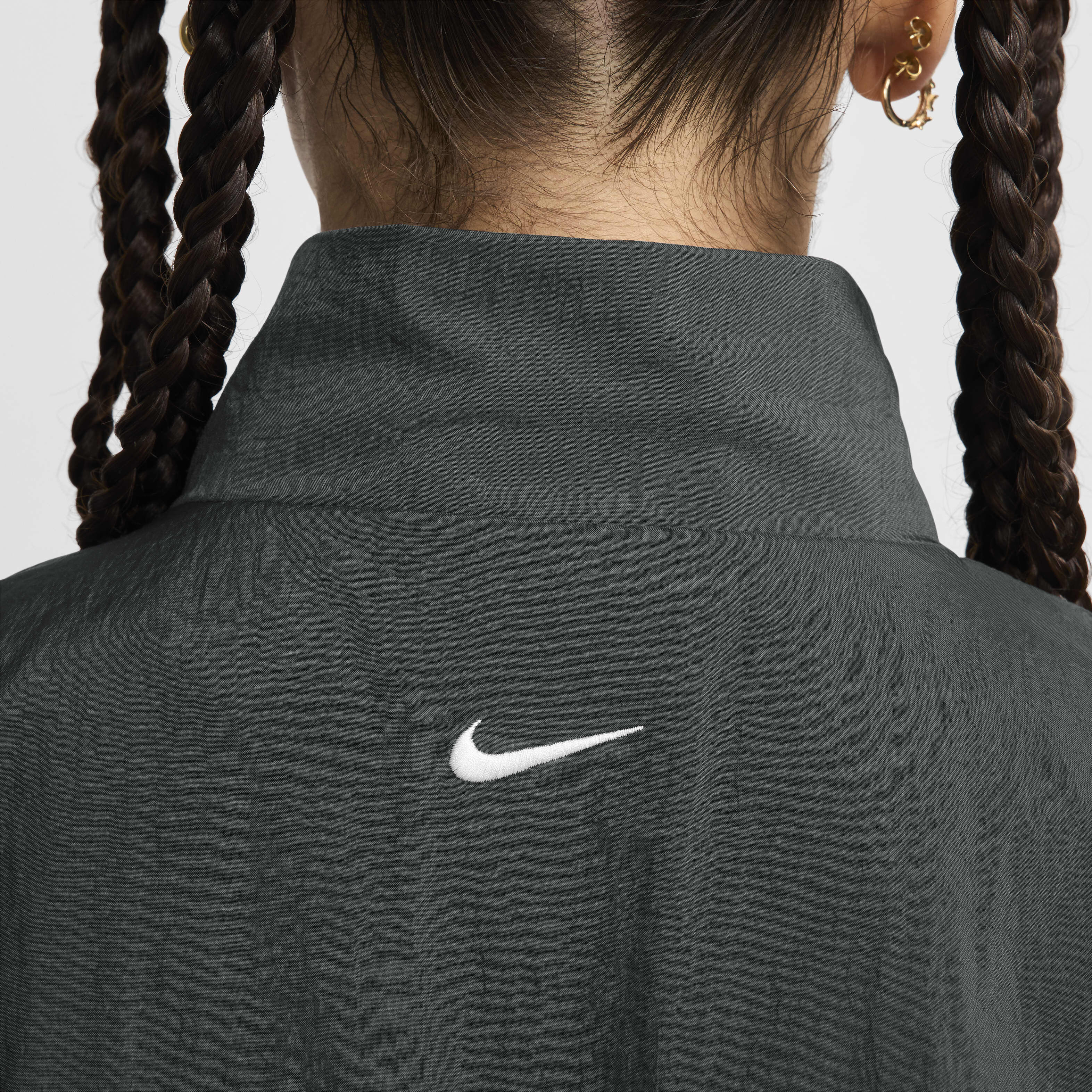 Grey nike jacket womens top