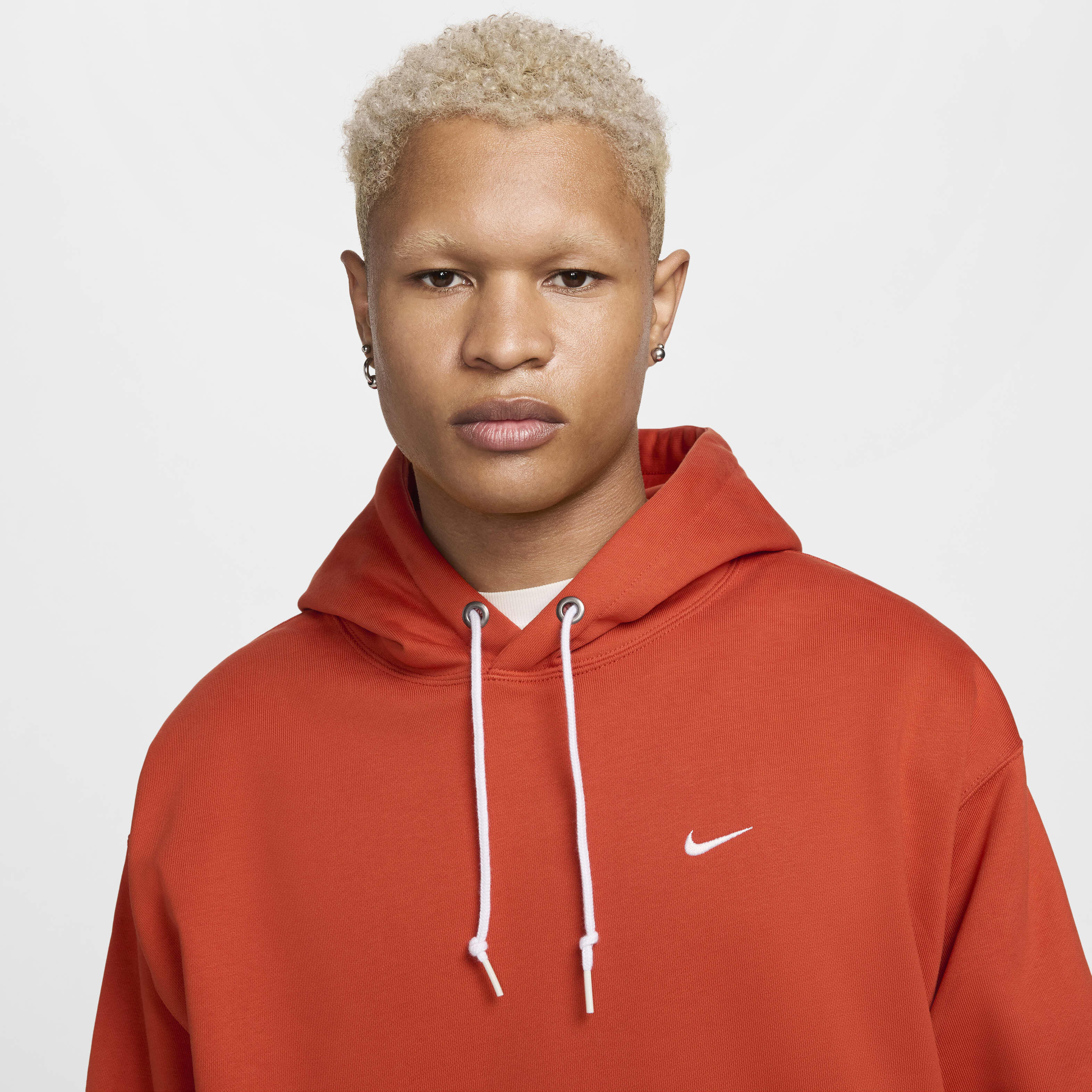 Orange nike swoosh hoodie hotsell