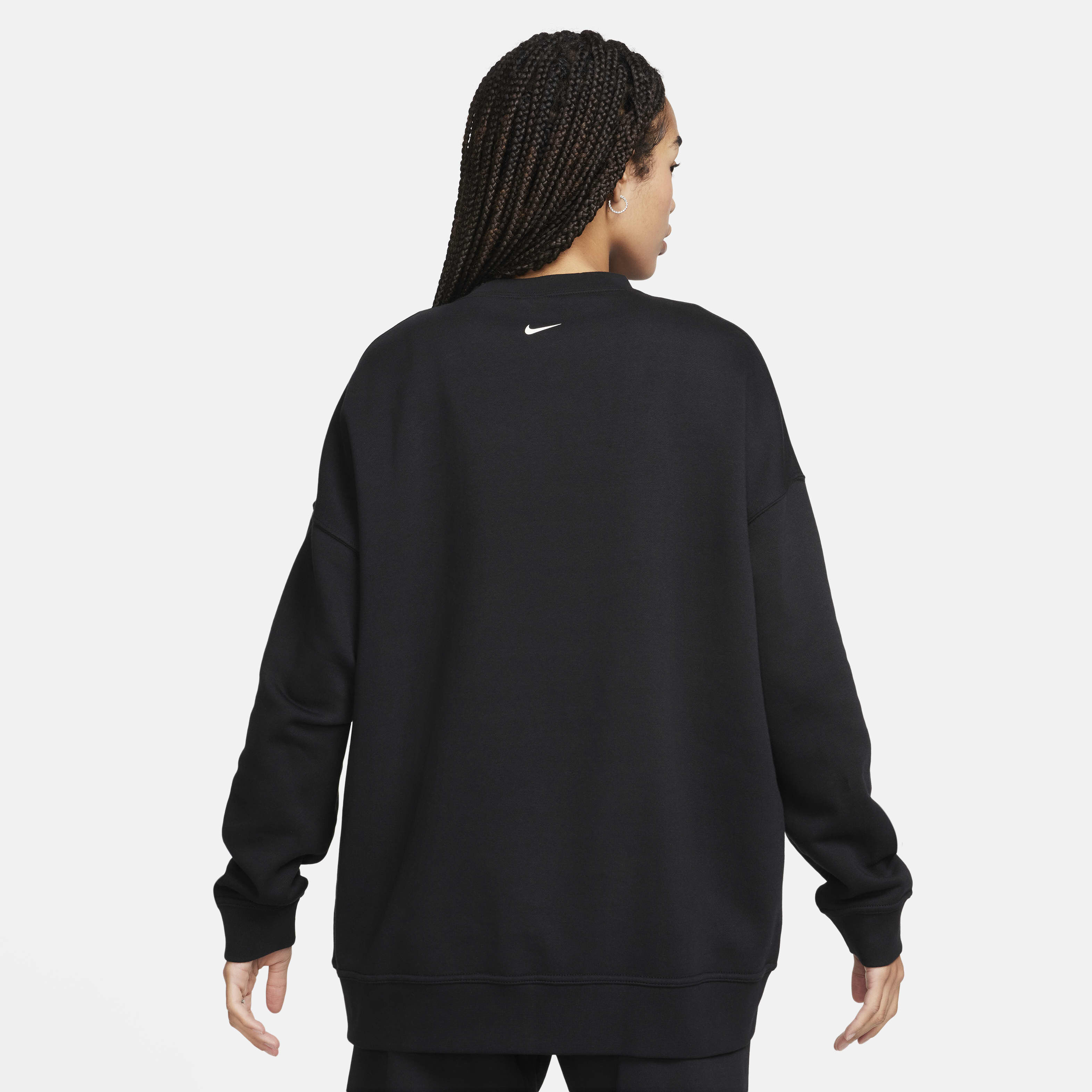Nike クルーネック セーター ブラック Buy Nike Sportswear Women's Oversized Fleece Crew-Neck