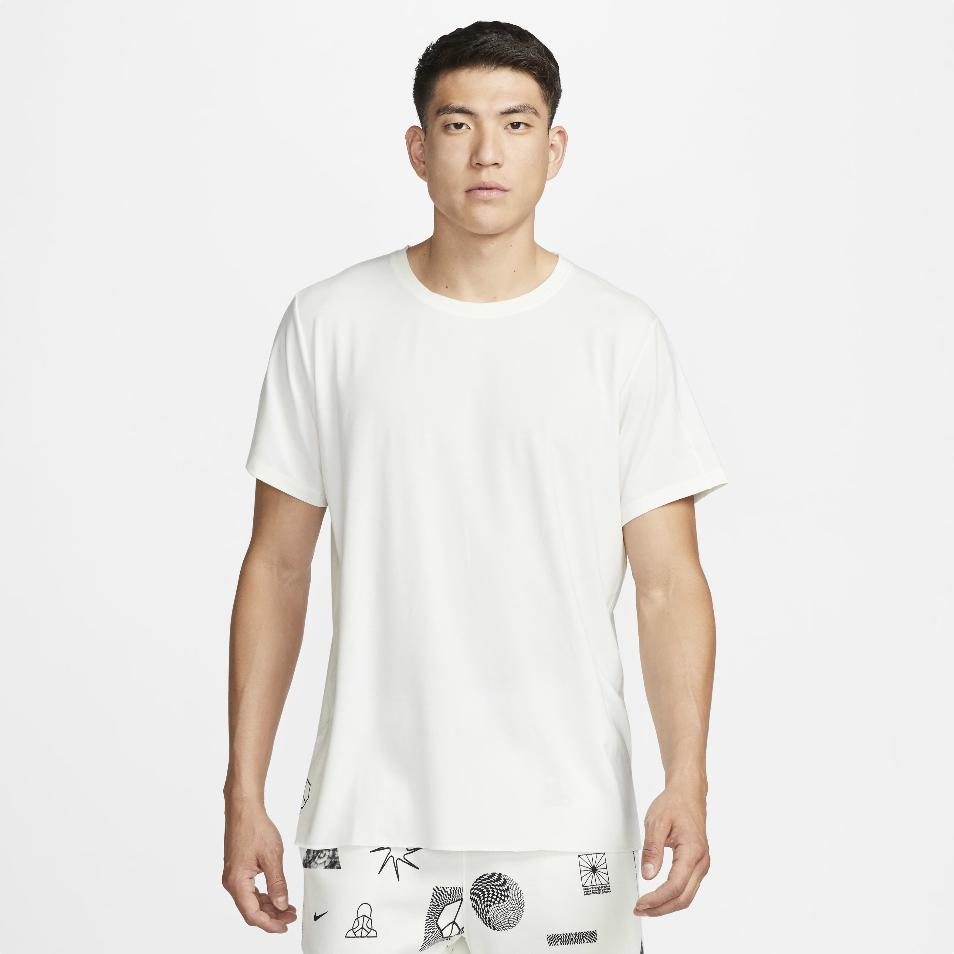 nike yoga short sleeve top