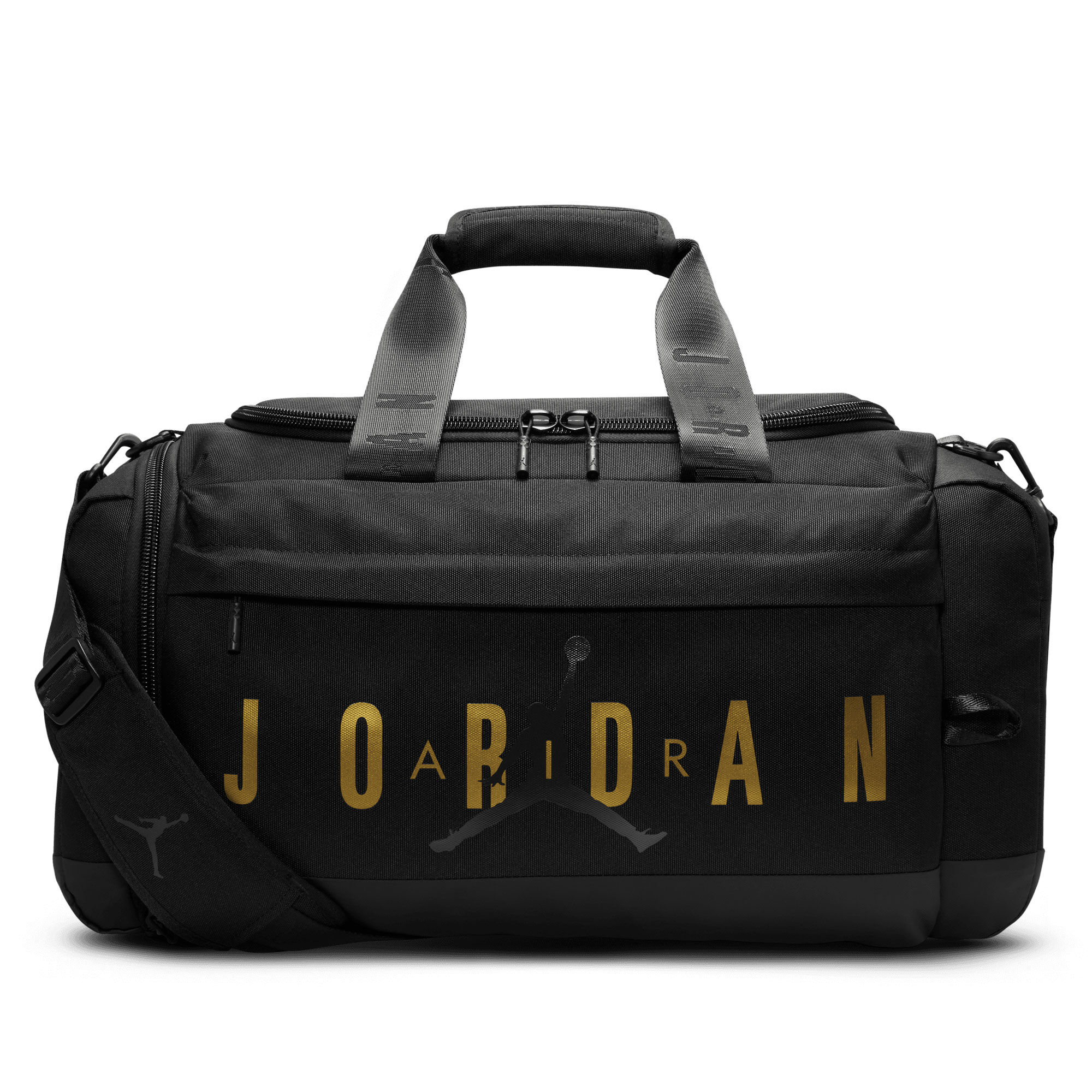 black and gold nike duffel bag