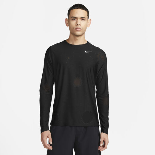 Men's Collection-Nike, Nike Dri-FIT, Men's Long-sleeve All-over Print Fitness Top