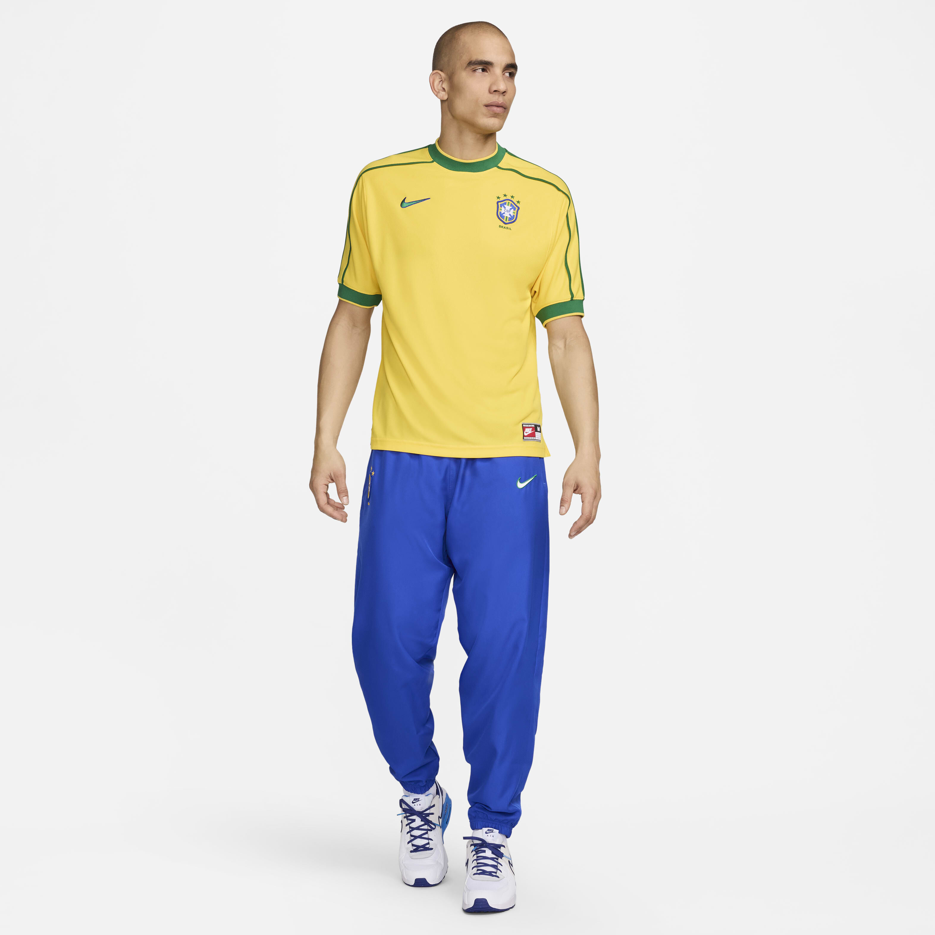 Buy Brazil 1998 Reissue Men's Nike Football Replica Shirt - Varsity  Maize/Pine Green/Lucky Green | Nike Kuwait Official