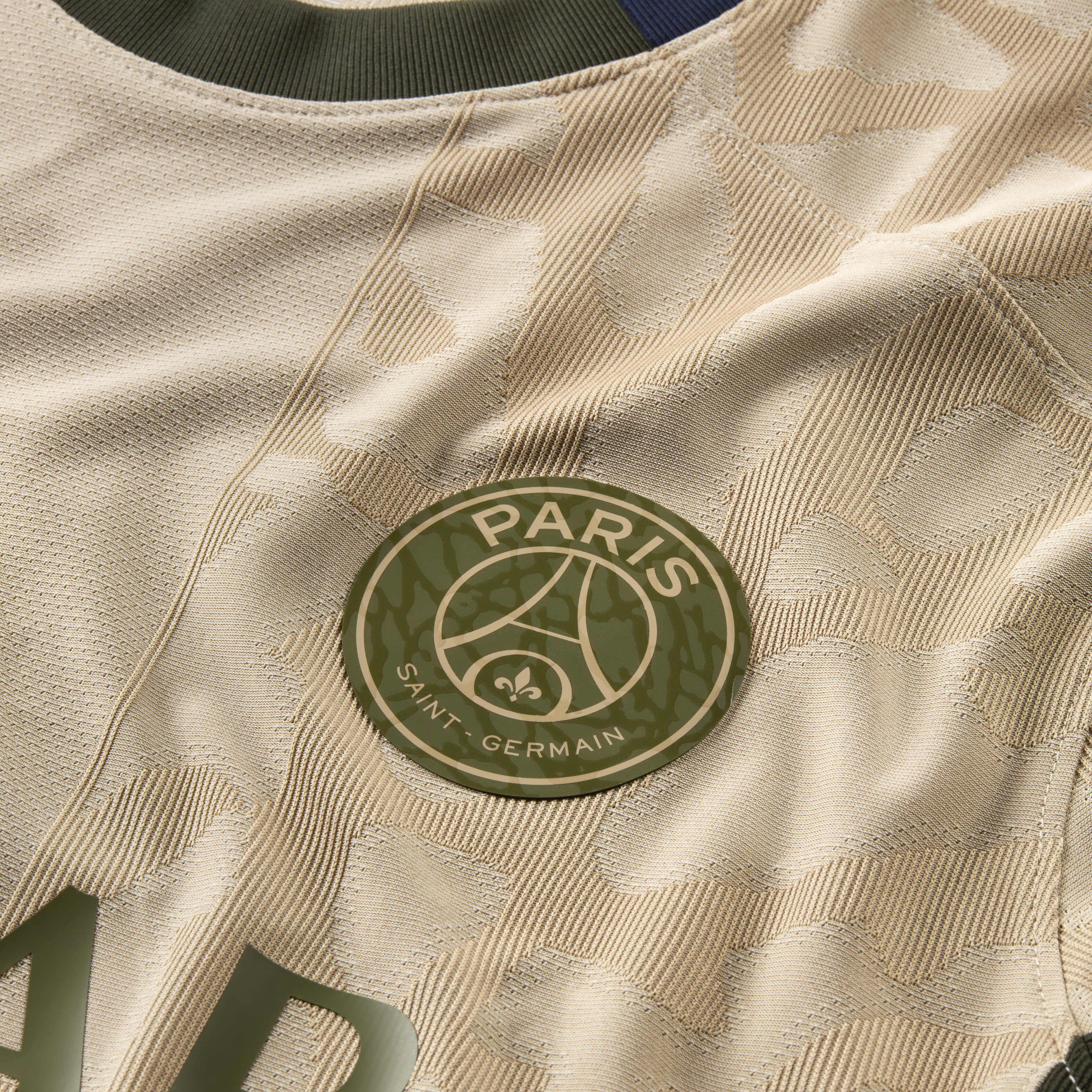 Buy Paris Saint Germain 2023 24 Stadium Fourth Men s Jordan Dri FIT Football Replica Shirt Hemp Obsidian Sequoia Rough Green Nike Kuwait Official