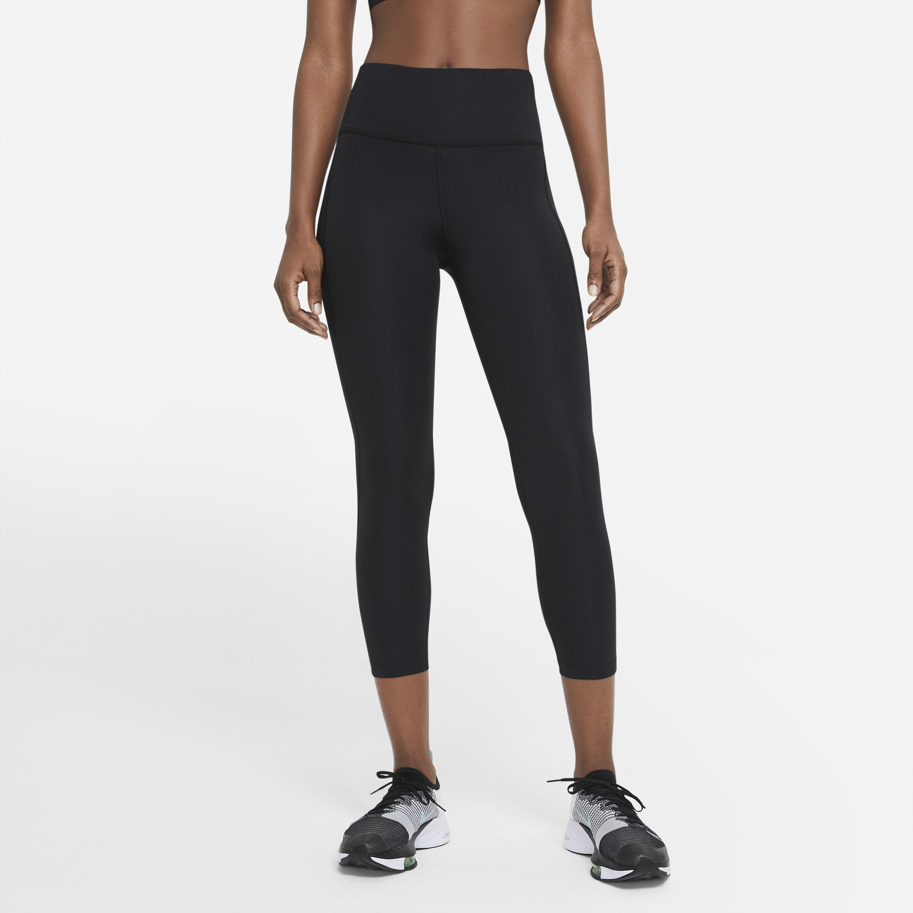 Buy Nike Fast Women s Mid Rise Crop Running Leggings Black Nike Kuwait Official