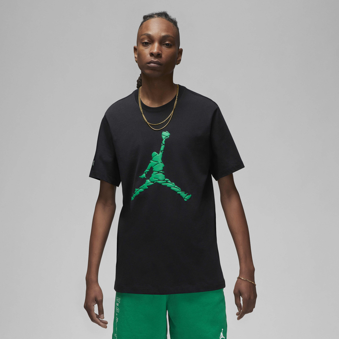 Buy Jordan Essentials Men's T-Shirt Black/Lucky Green Nike