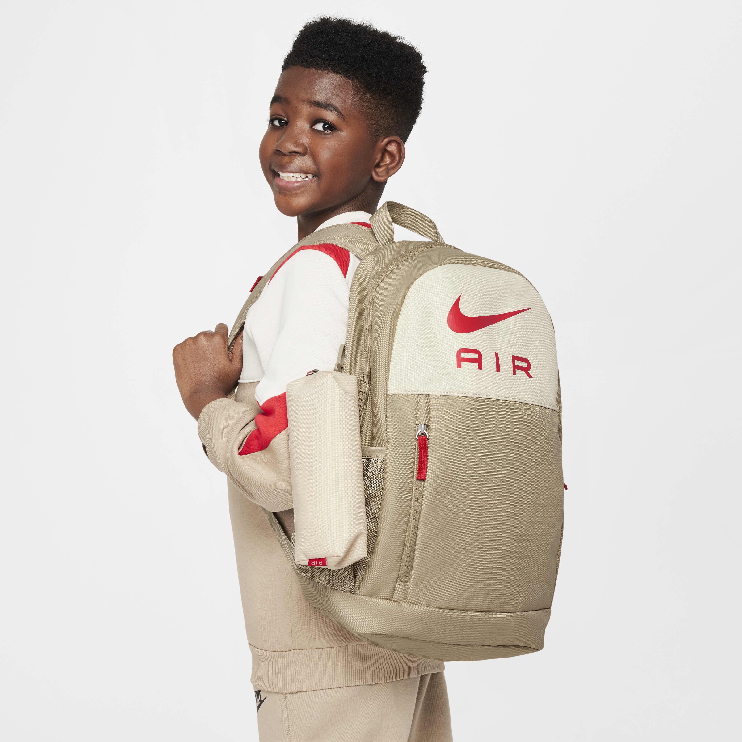 Buy Nike Kids Backpack 20L Khaki Sand Drift University Red Nike Kuwait Official