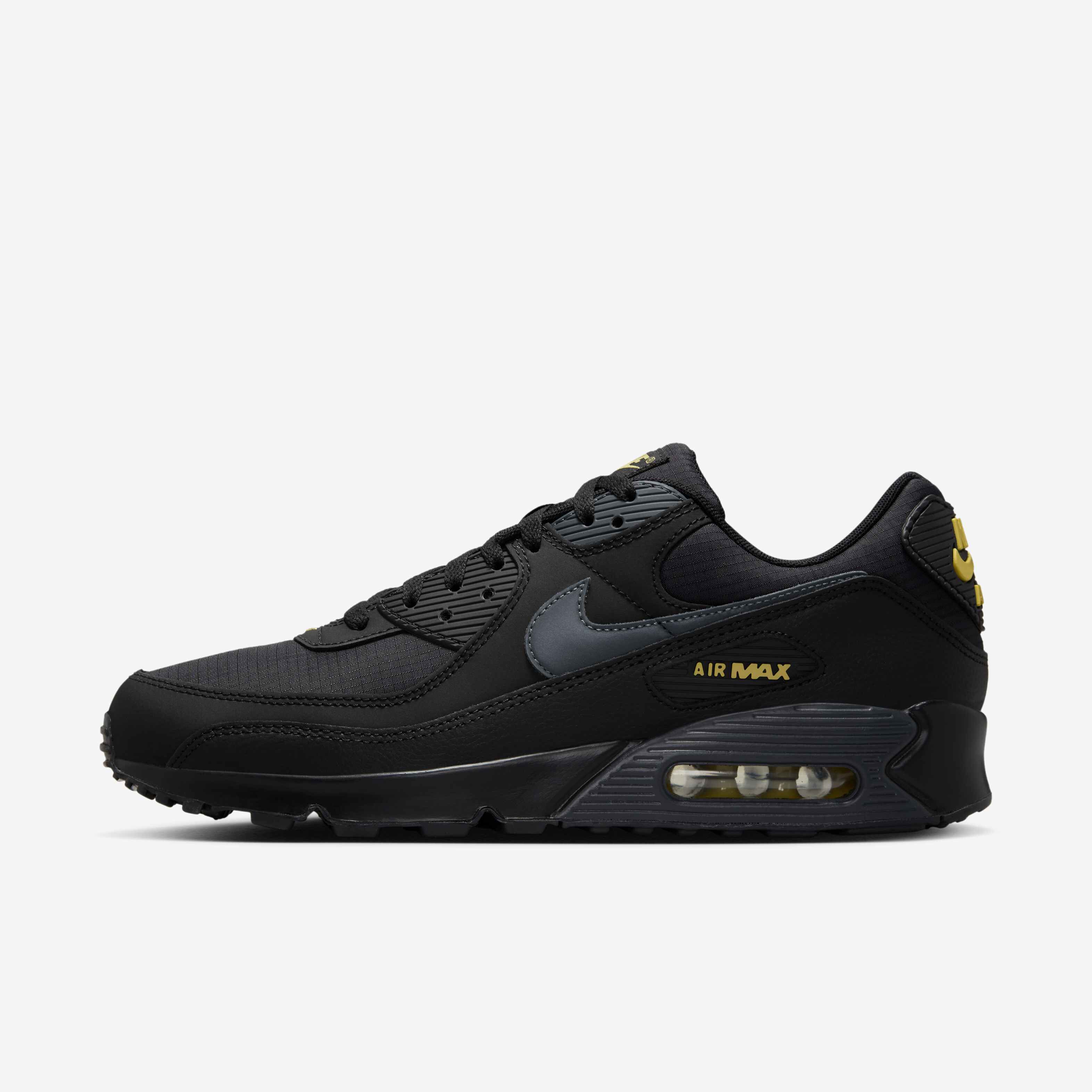 nike air max 90 mens black and gold