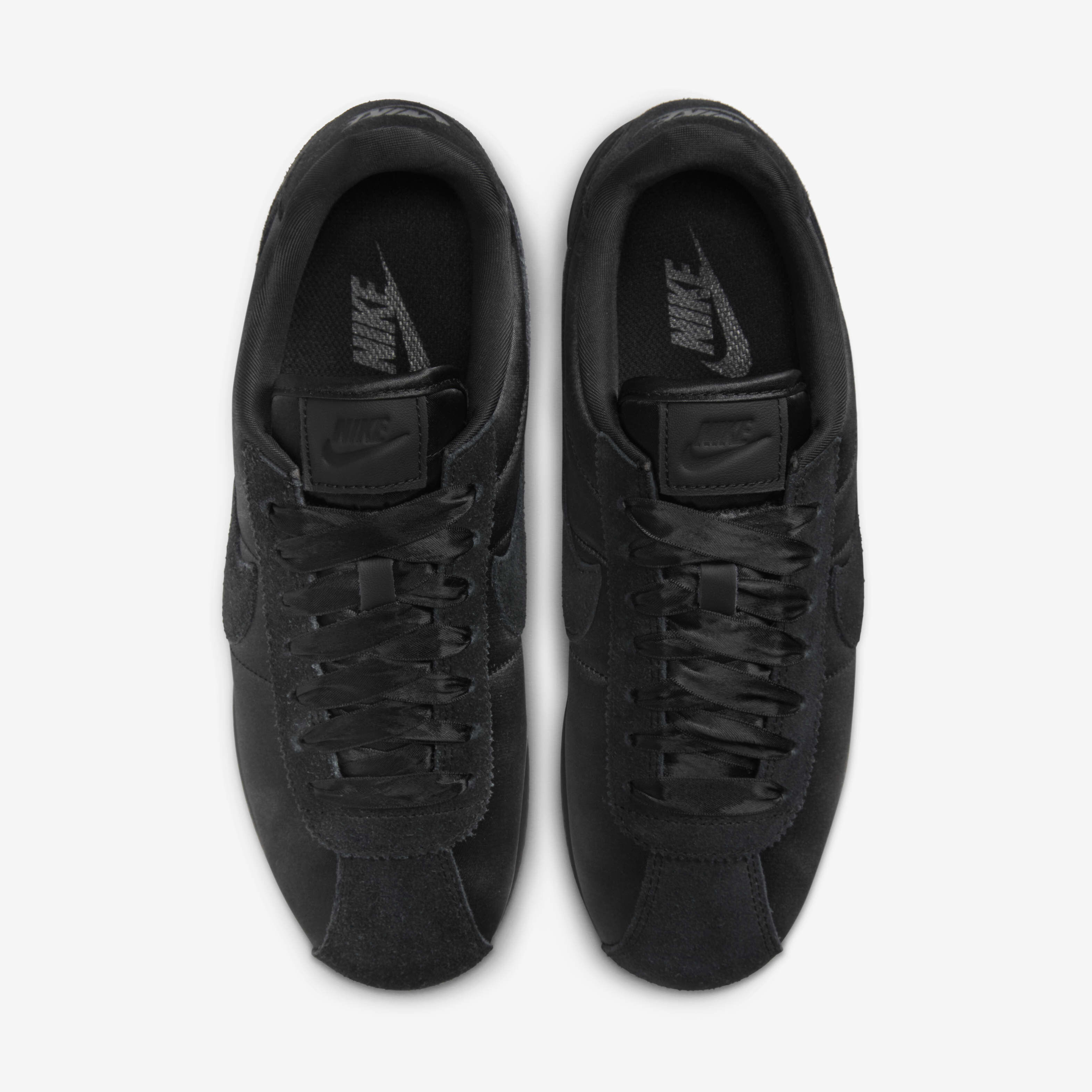 Buy Nike Cortez Textile Women's Shoes - Black/Dark Smoke Grey