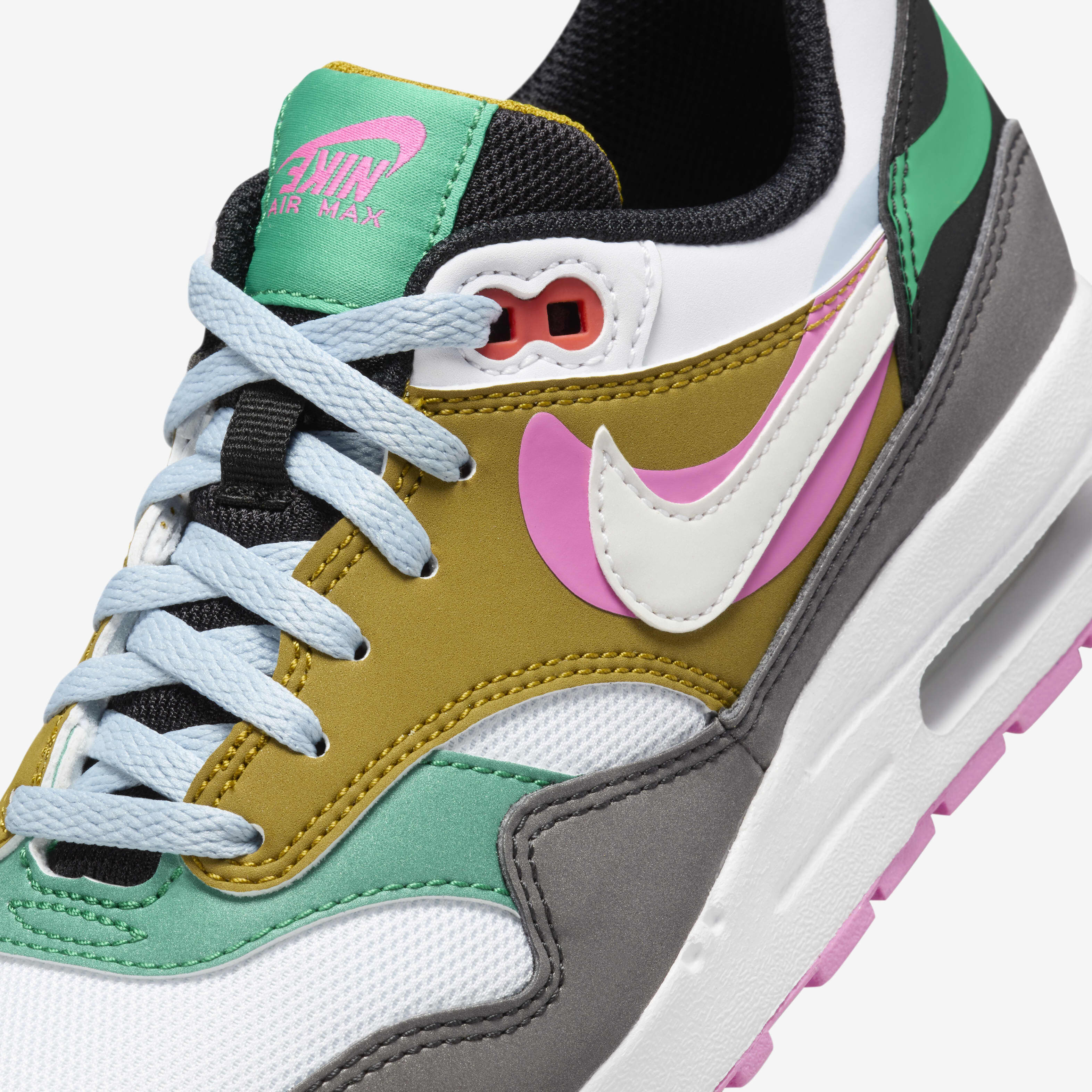 Buy Nike Air Max 1 SE Older Kids Shoes Black Playful Pink Stadium Green White Nike Kuwait Official