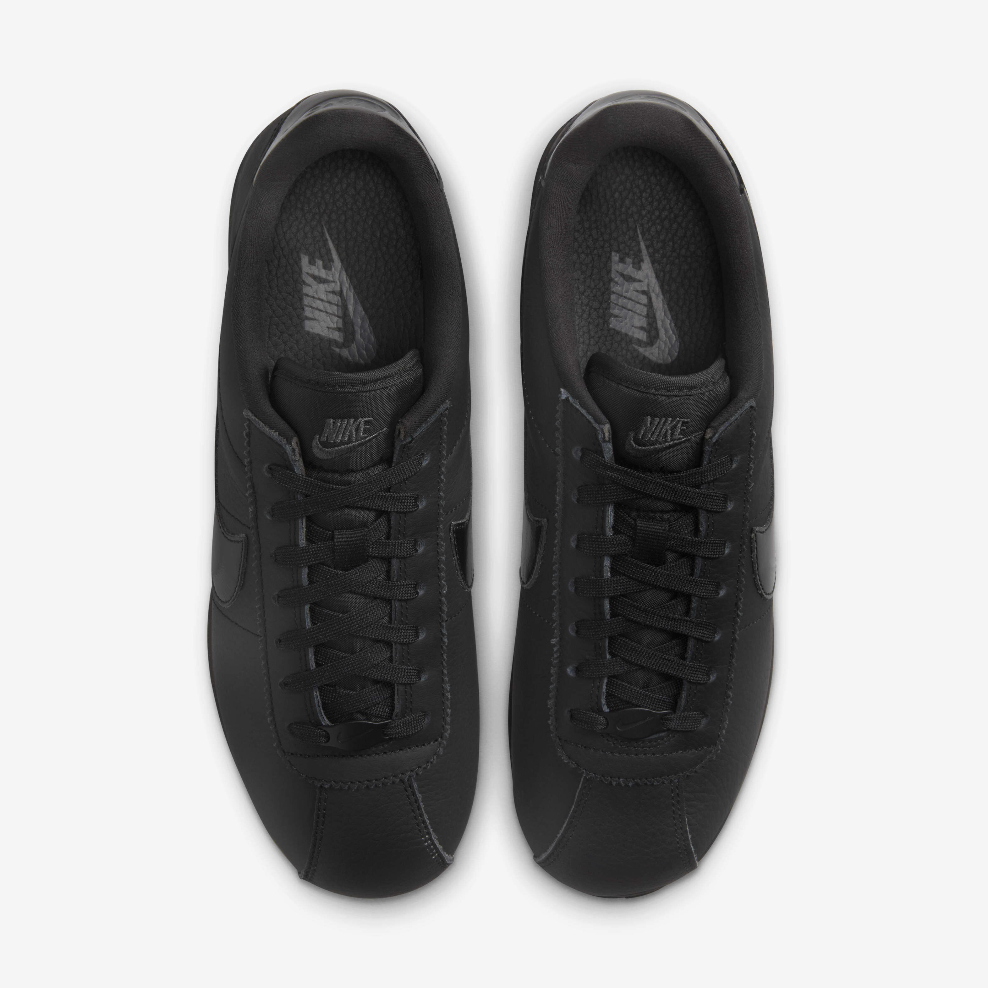 Nike cortez leather black clearance