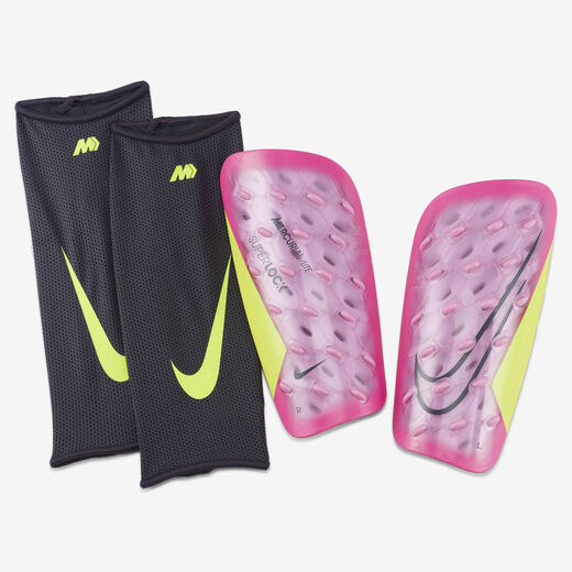 Men's Pads, Guards & Protection-Nike, Nike Mercurial Lite SuperLock, Football Shinguards