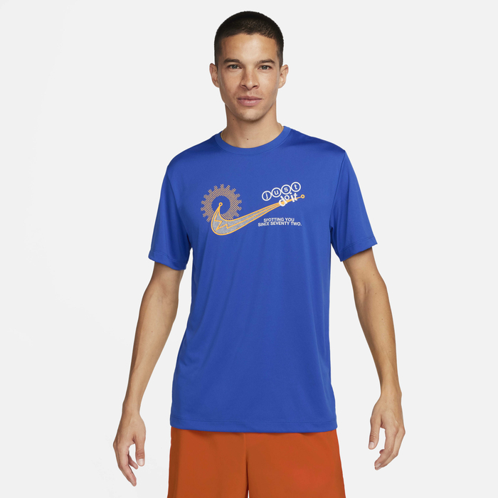 Buy Nike Dri-FIT Men's Fitness T-Shirt Game Royal Nike Kuwait