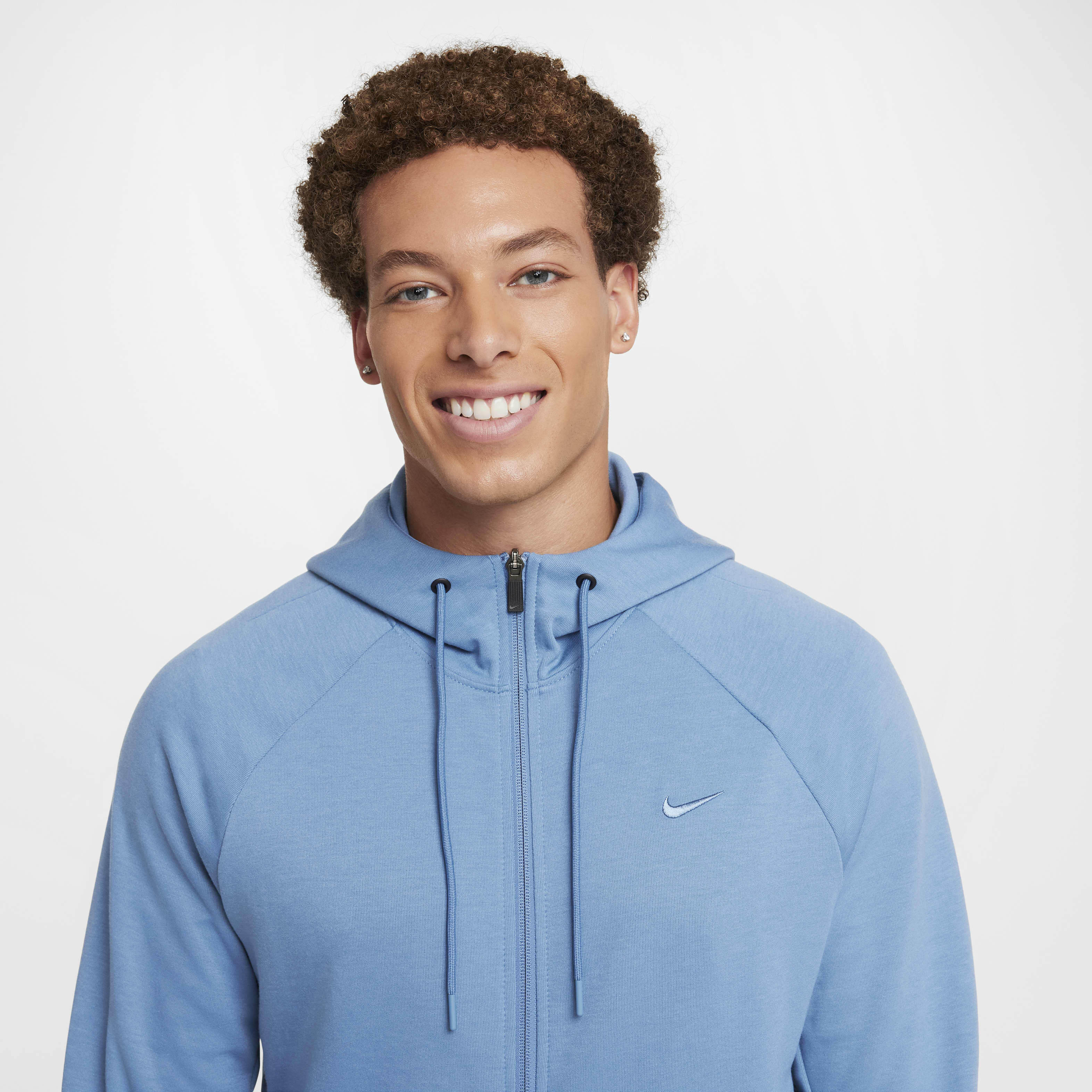 Buy Nike Primary Fleece Men s Dri FIT UV Full Zip Performance Hoodie Aegean Storm Aegean Storm Nike Kuwait Official
