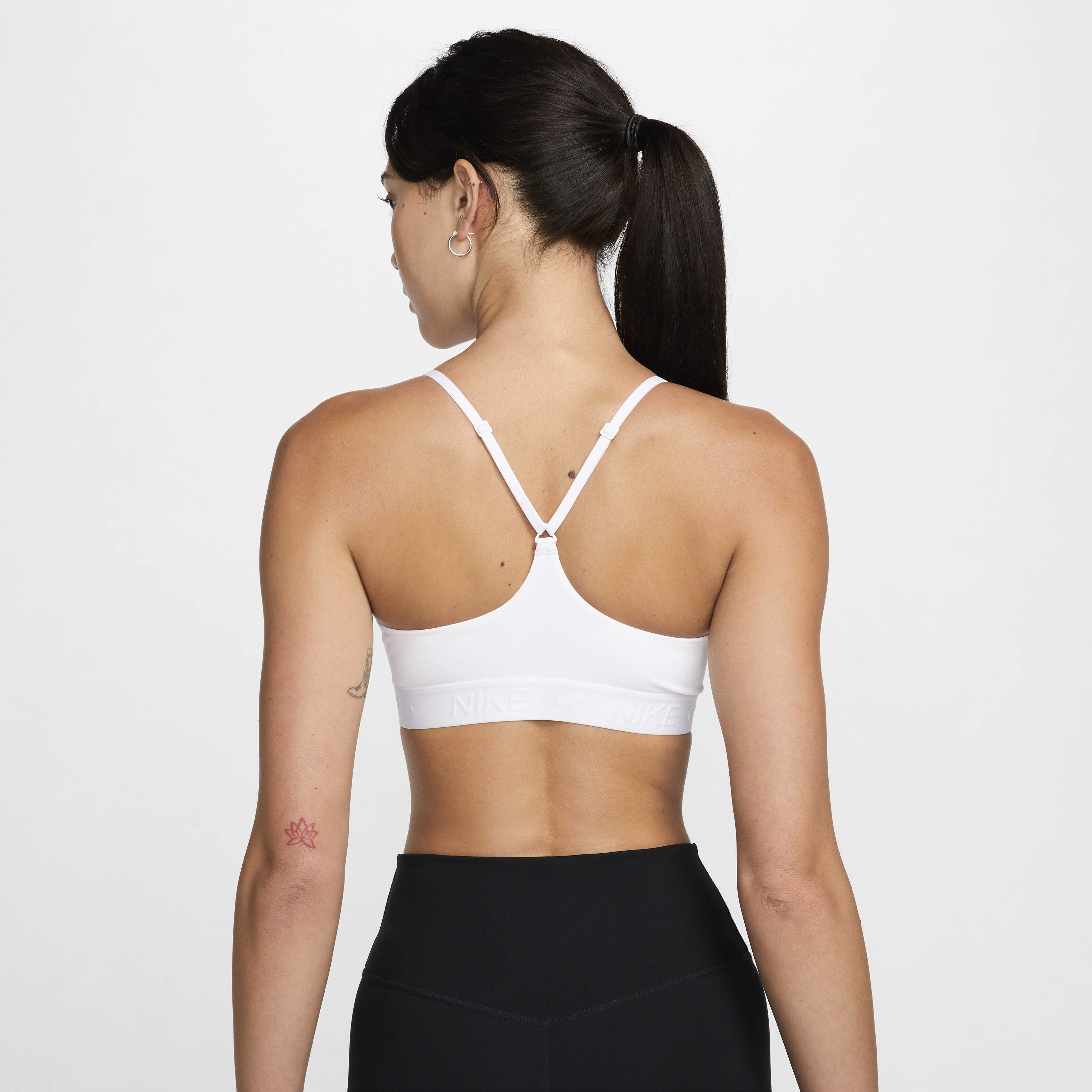 Buy Nike Indy Light Support Women s Padded Adjustable Sports Bra White Stone Mauve Nike Kuwait Official