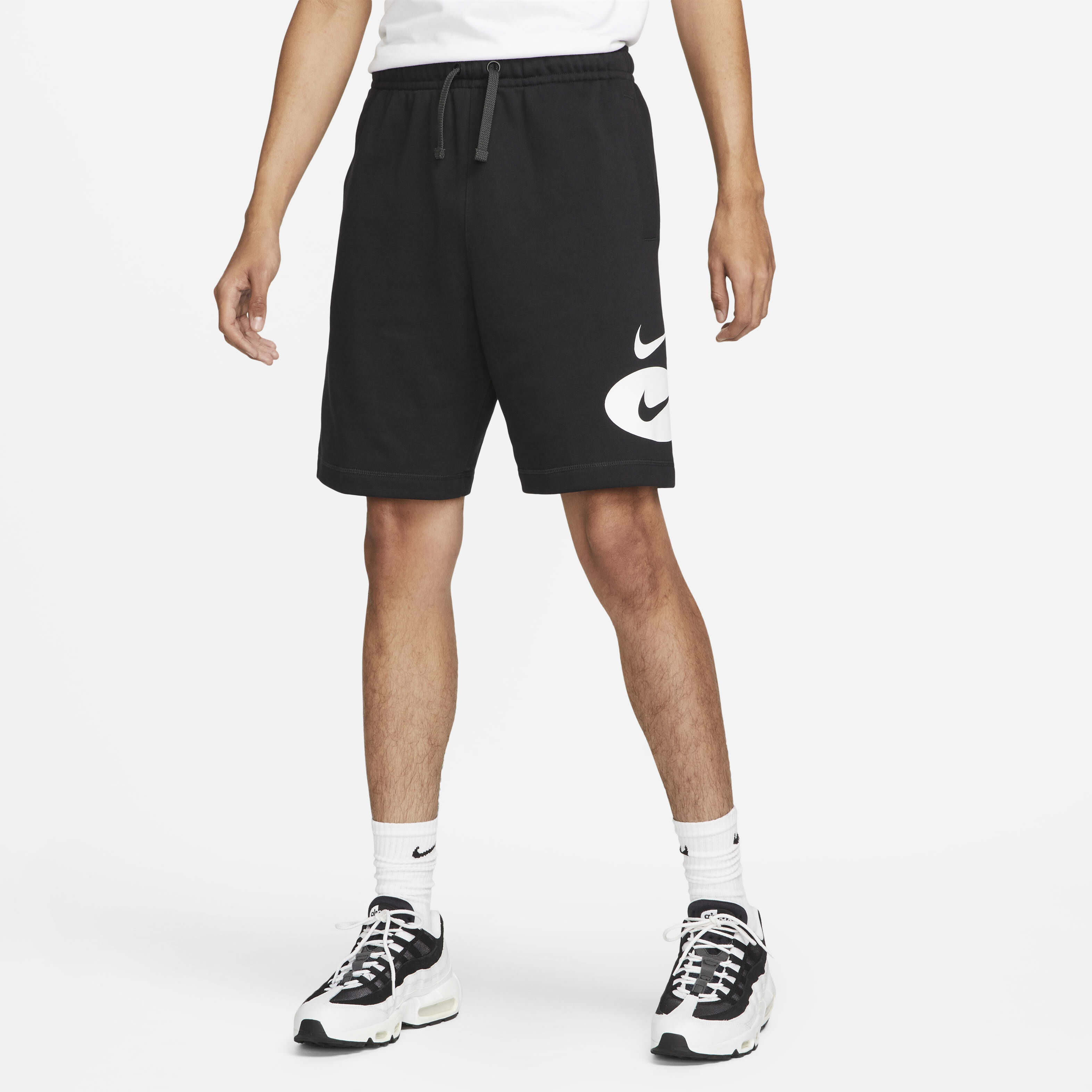 nike sportswear swoosh french terry shorts