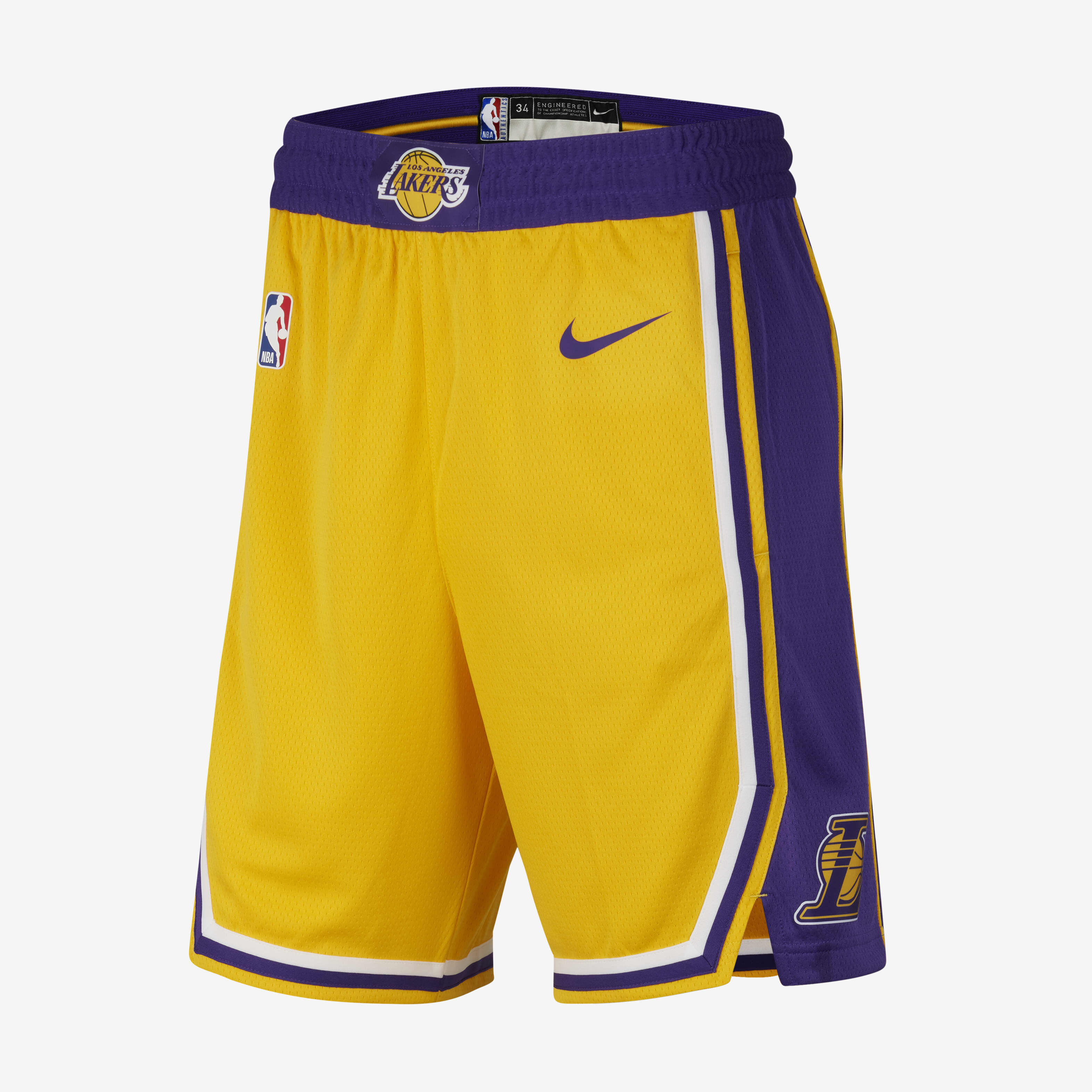 Buy Los Angeles Lakers Icon Edition Men s Nike NBA Swingman Shorts Nike Kuwait Official