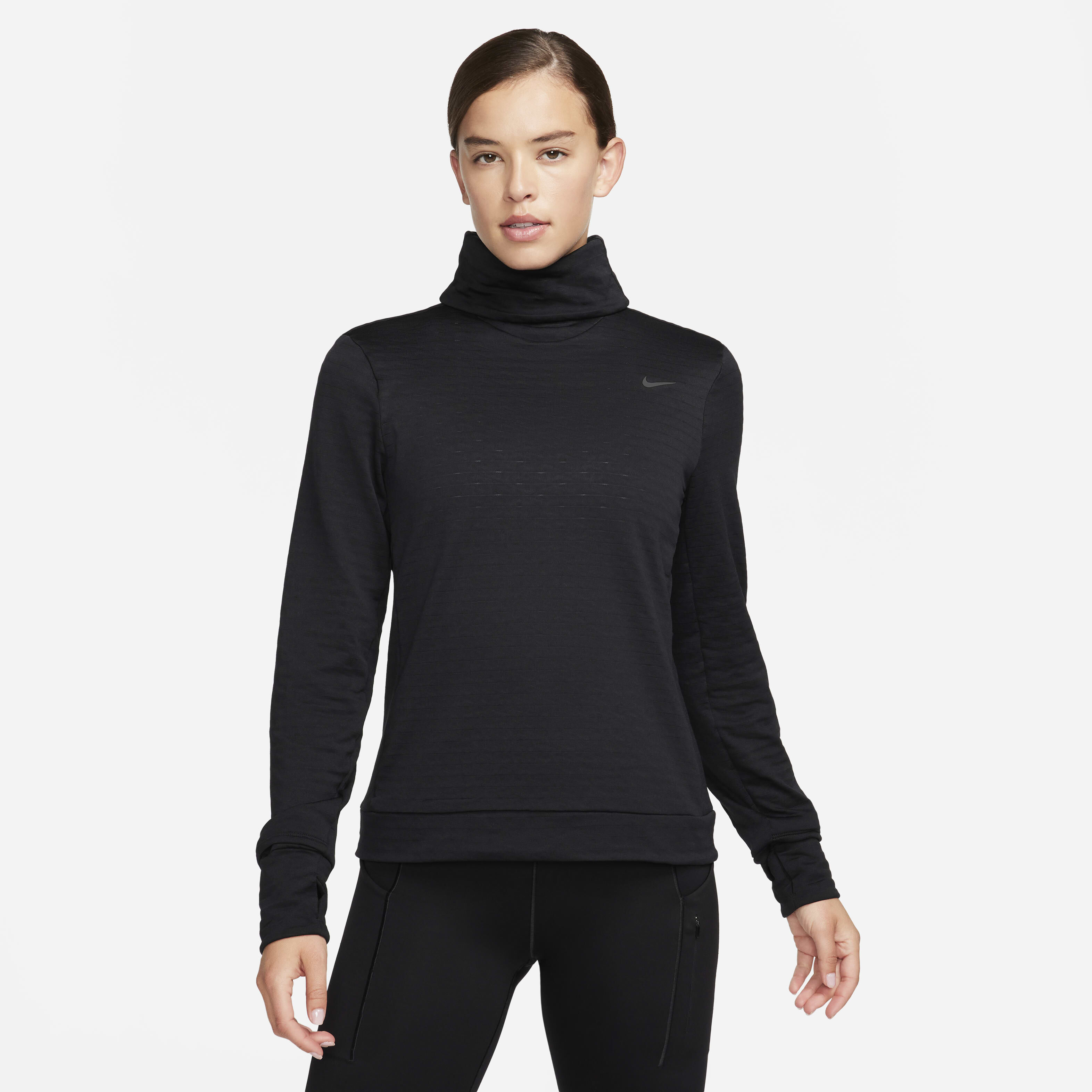 Buy Nike Therma FIT Swift Women s Turtleneck Running Top Black Nike Kuwait Official