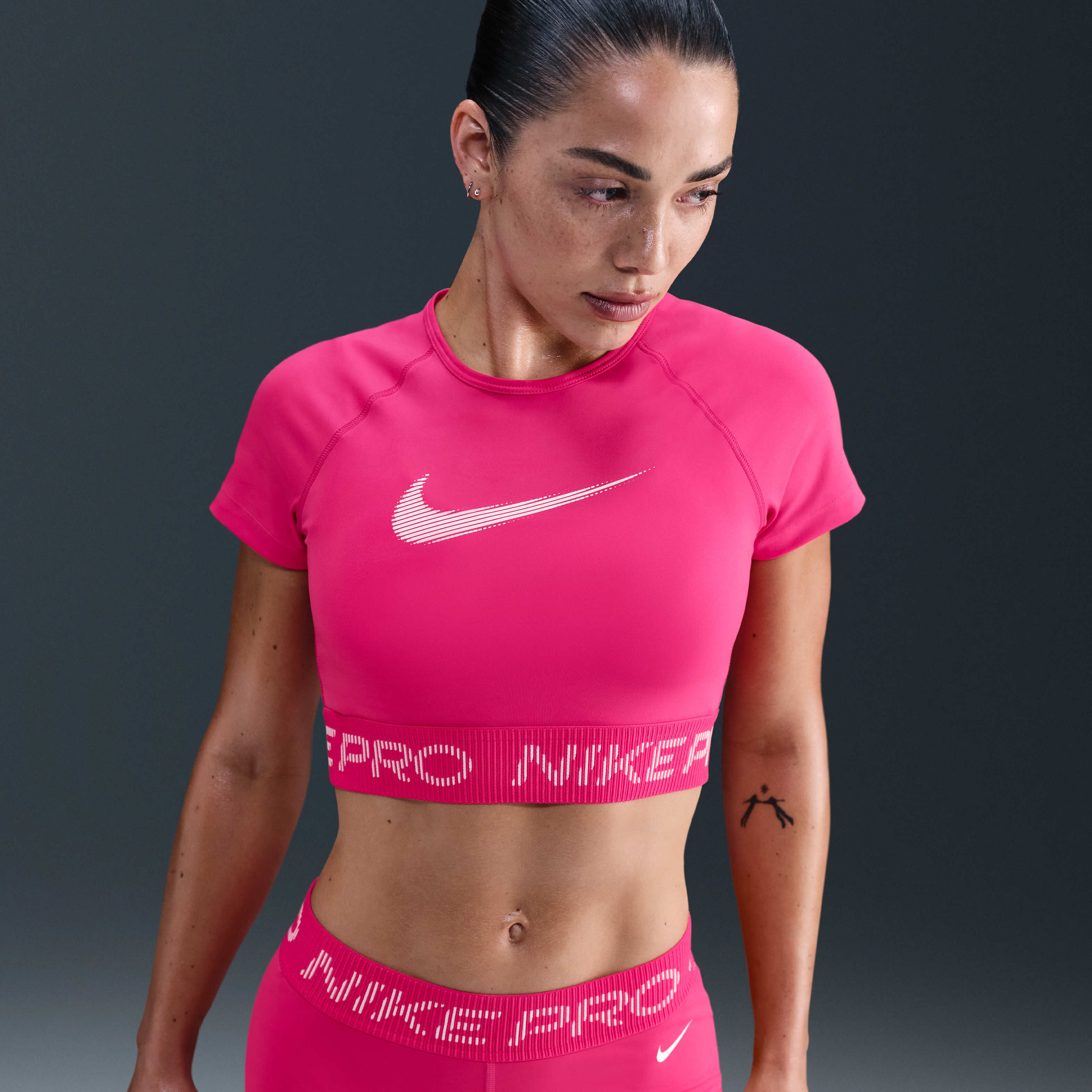 pink nike sports top