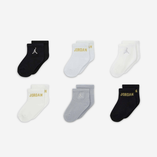 Socks-Nike, Jordan Everyday Essentials, Baby/Toddler Ankle Socks (6 Pairs)