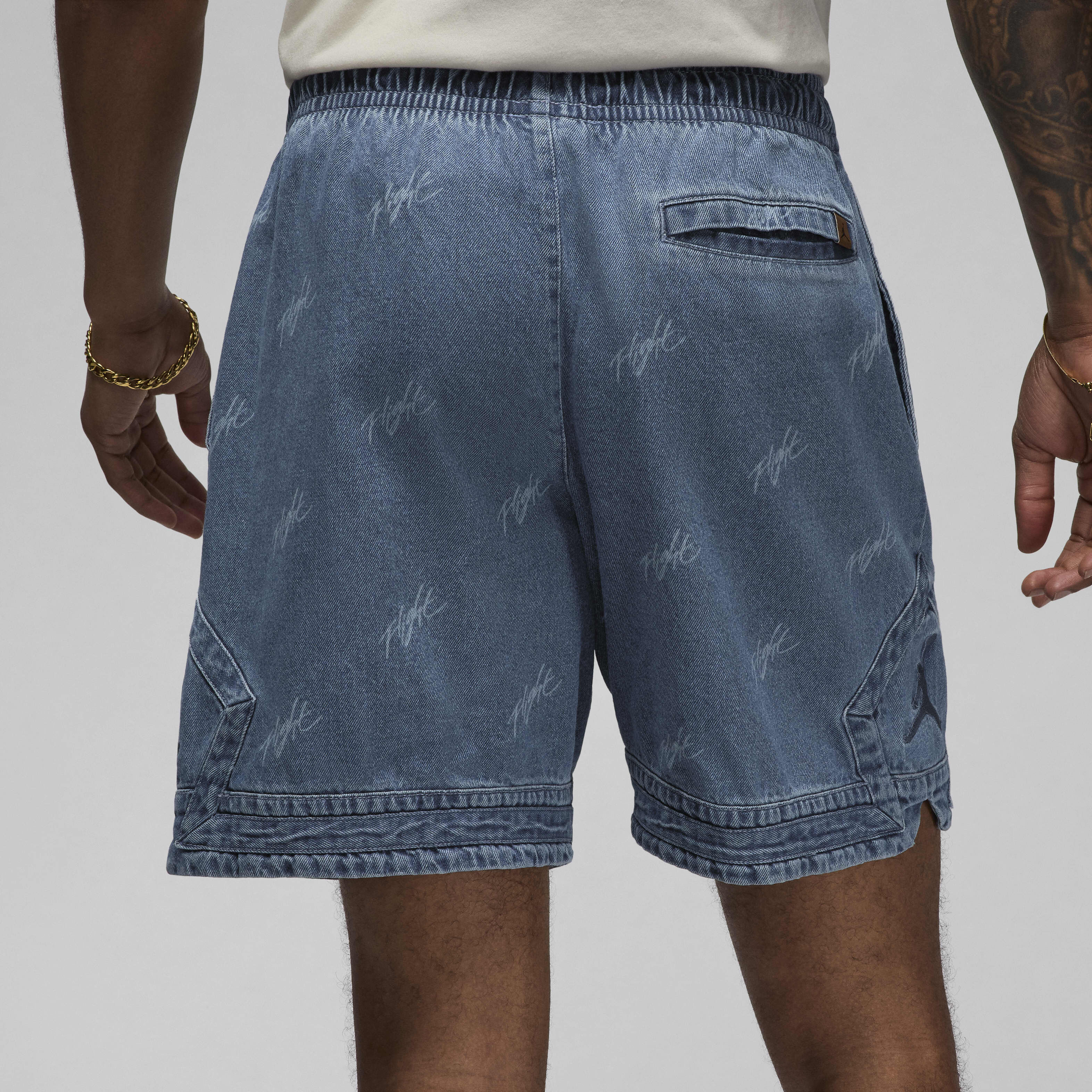 Buy Jordan Air Men's Denim Shorts - Blue Grey | Nike Kuwait